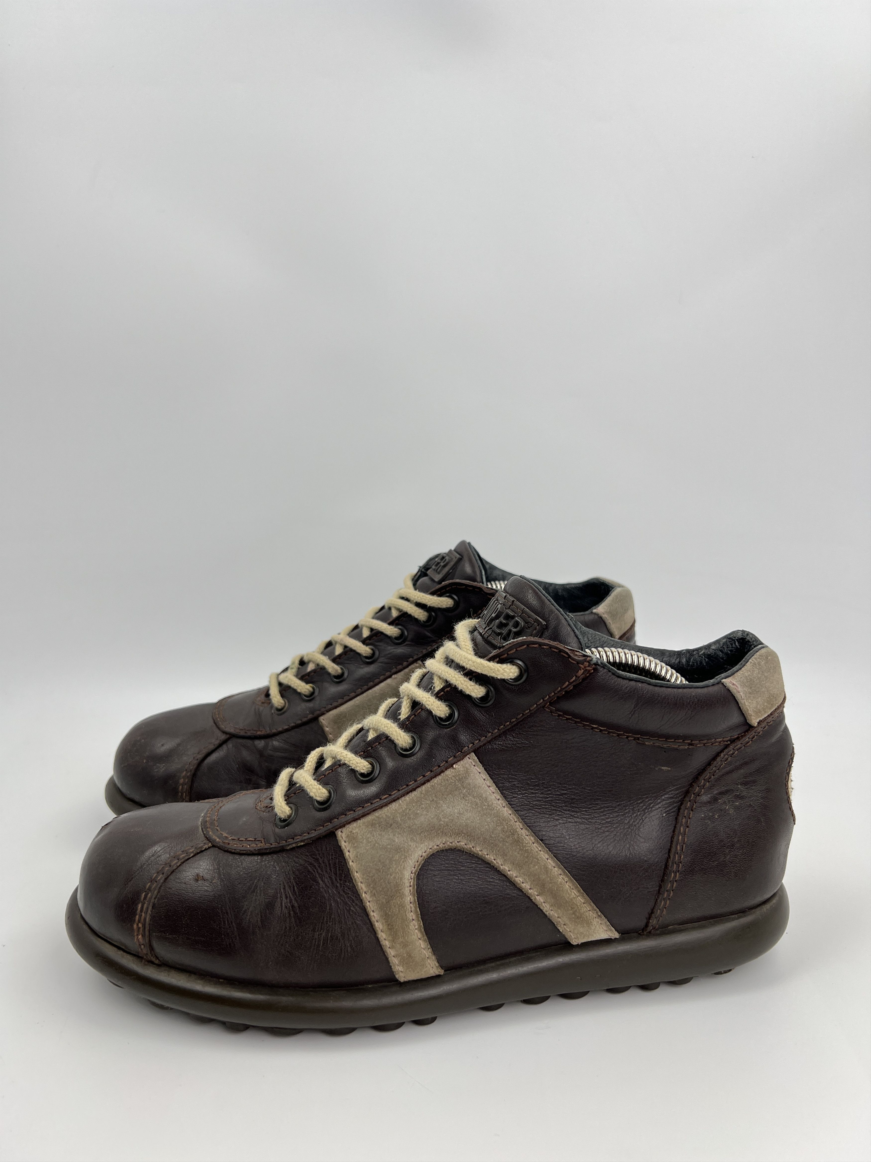 Camper Vintage Camper Mid Brown Leather Boots Gorpcore Bubble Sole Size US 10 / IT 40 - 4 Thumbnail