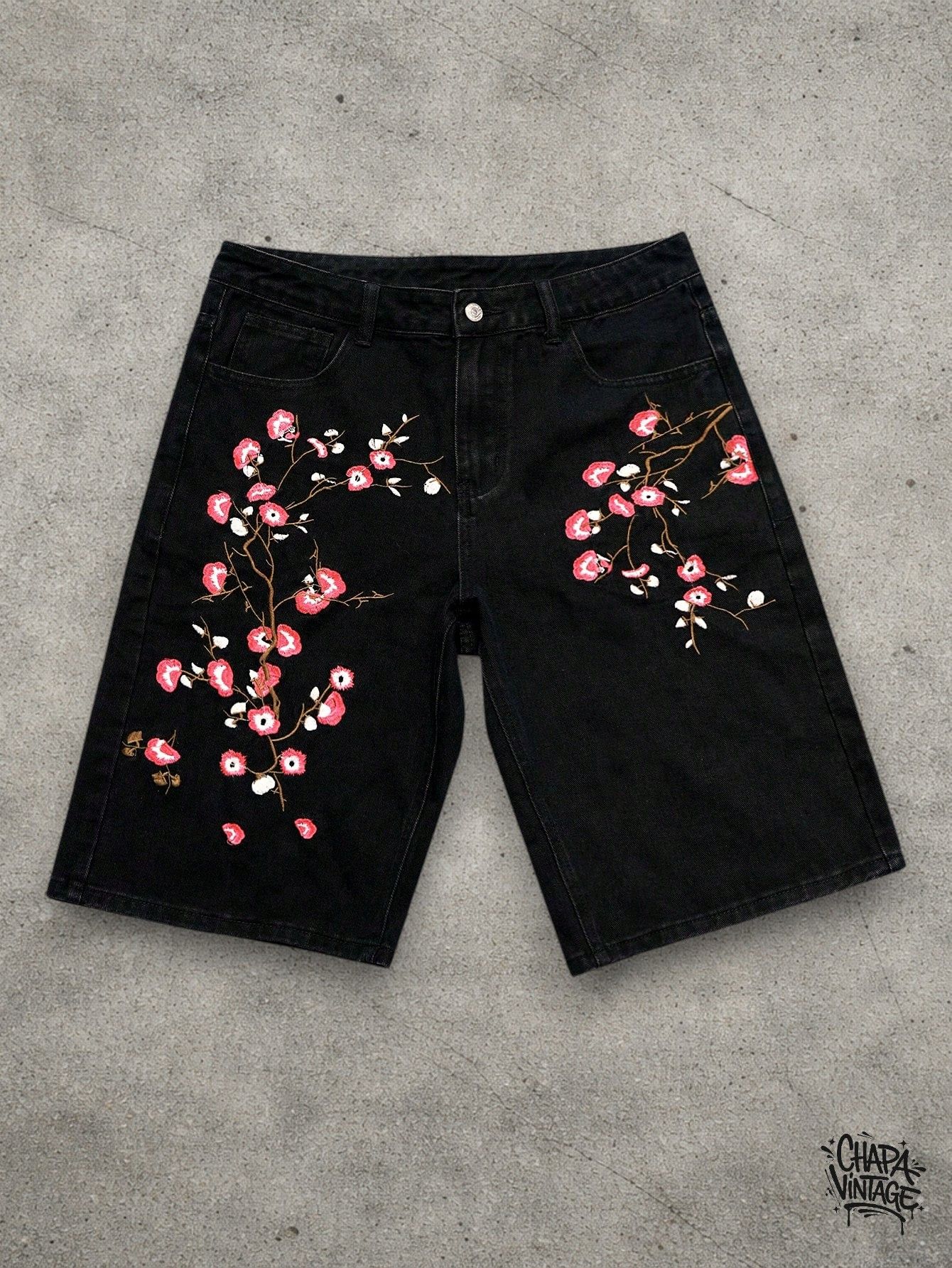 Japanese Brand Floral japan black shorts Size US 32 / EU 48 - 3 Thumbnail