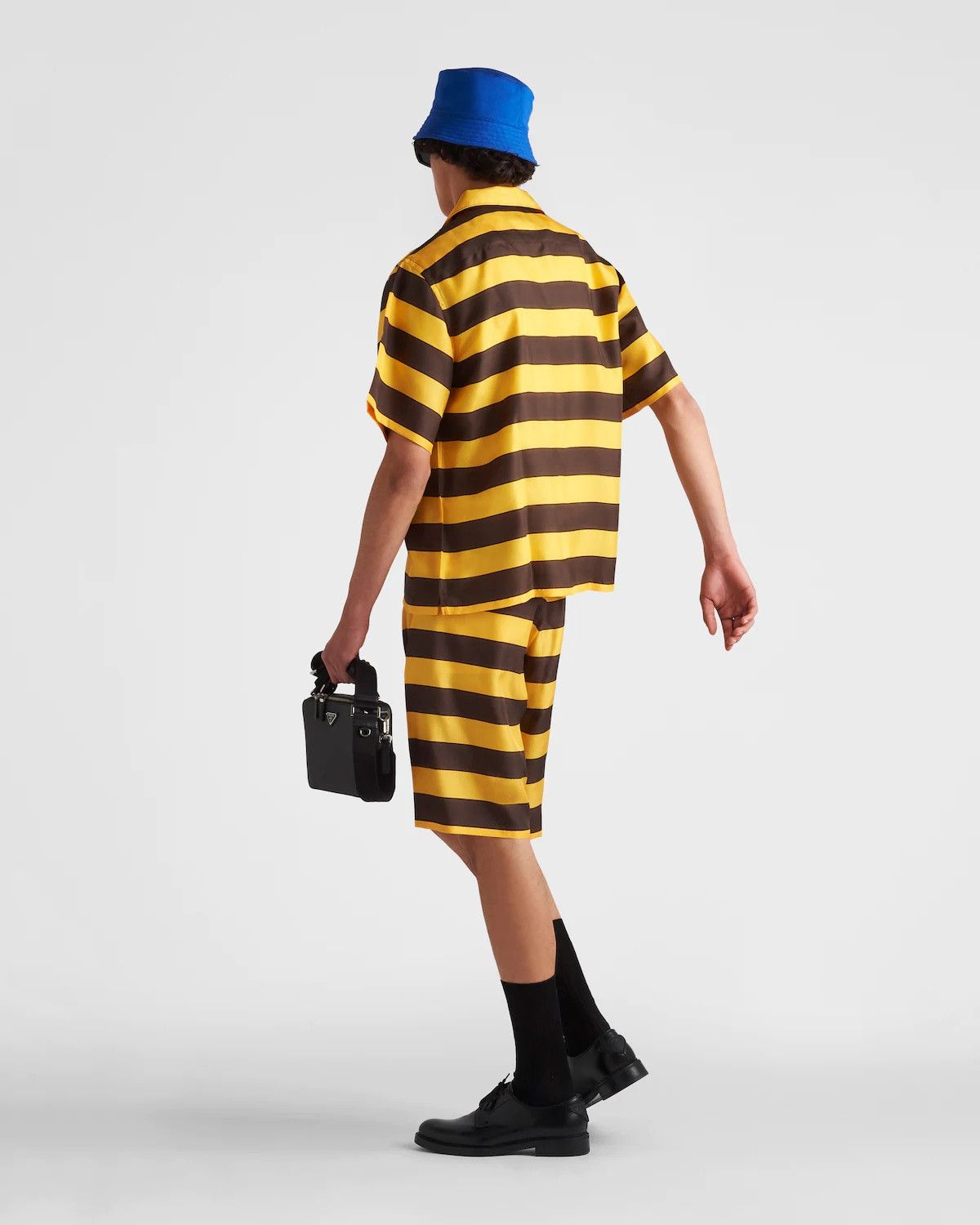 Prada oc11z0625 Printed Silk Bermuda Shorts in Yellow/Brown Size US 30 / EU 46 - 5 Thumbnail