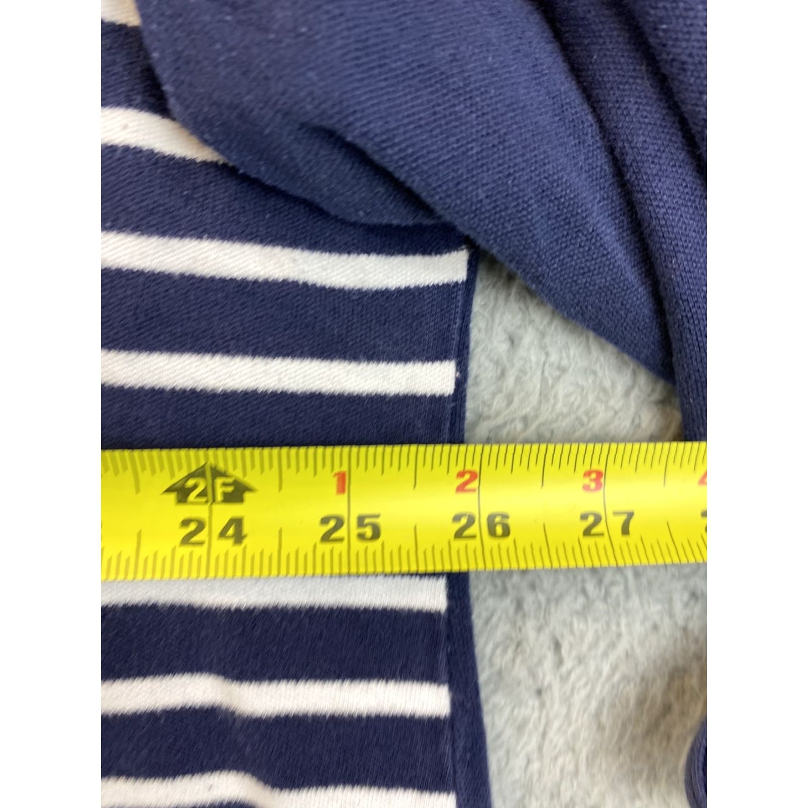 Croft & Barrow Womens Croft & Barrow Navy Blue Striped 3X 3XL Cotton Sweater 78-29 Size XXL / US 16-18 / IT 52-54 - 6 Thumbnail