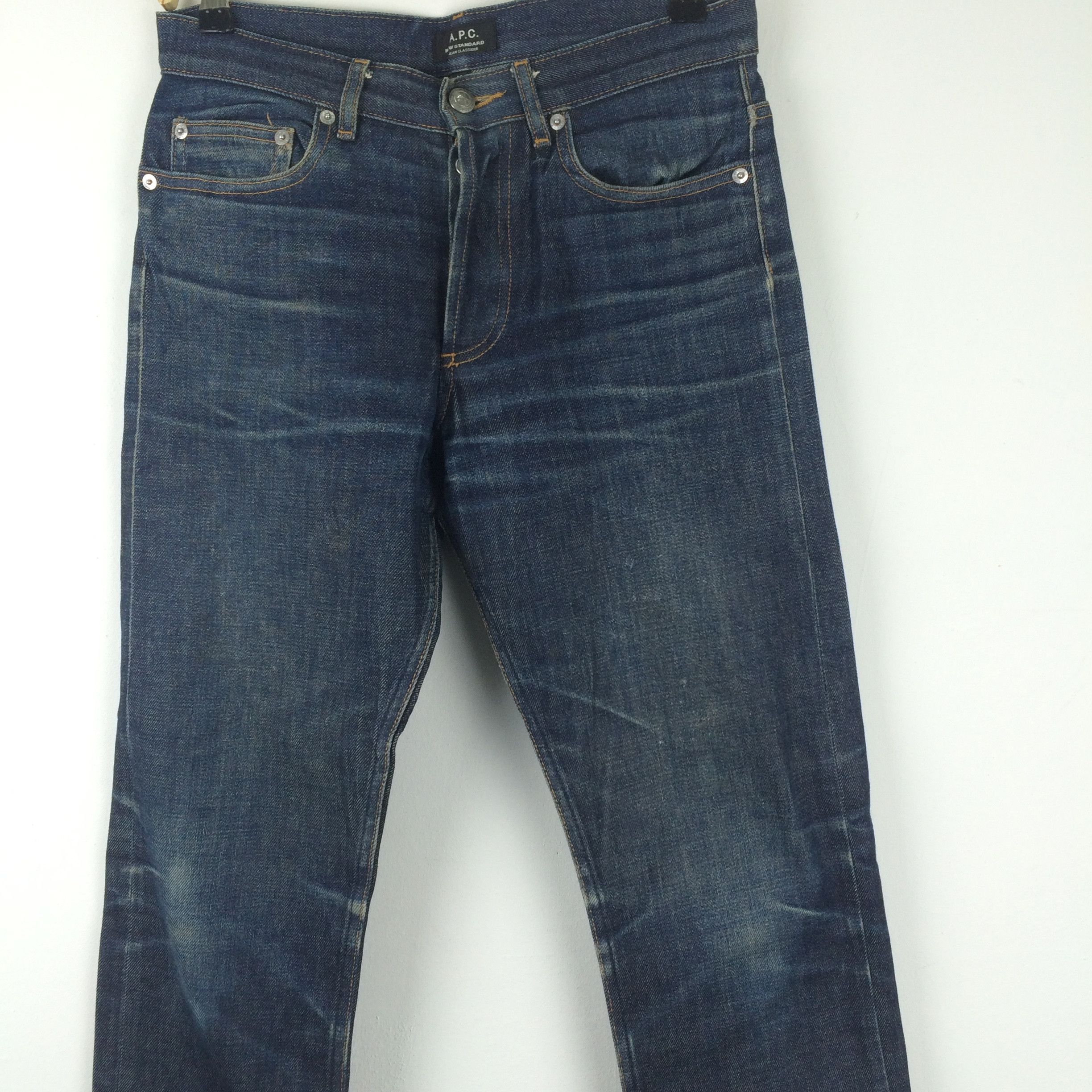 A.P.C. X176 A.P.C. SELVEDGE DISTRESSED JEANS BUTTON FLY Size US 31 - 3 Thumbnail