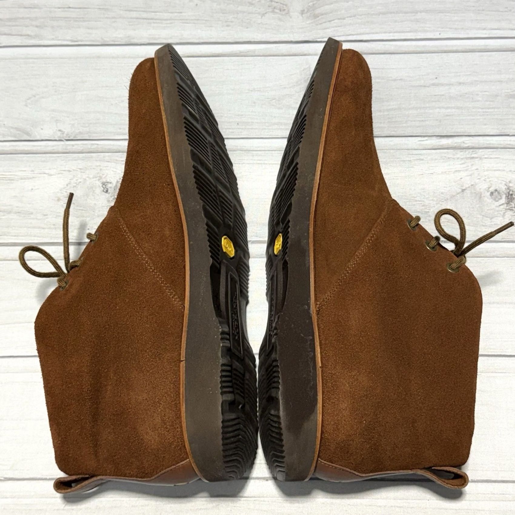 Vibram Samuel Hubbard Chukka Boots Mens 13 Brown Suede Leather Lined Vibram Soles Shoes M Boot Size US 13 / EU 46 - 6 Thumbnail