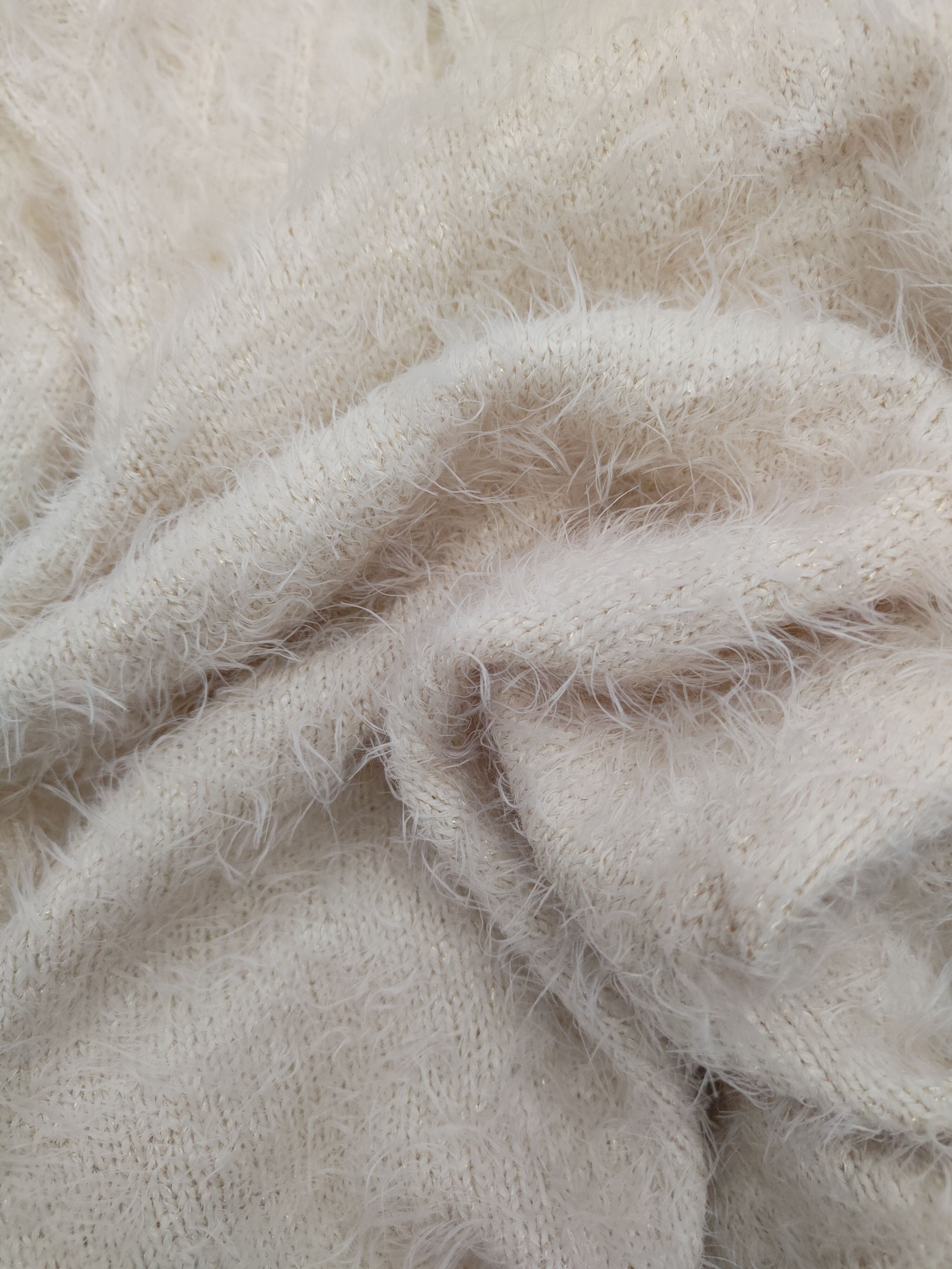Index × Vintage Cool Vintage 💥 Index Cream Fur Mohair Knitwear Size M / US 6-8 / IT 42-44 - 10 Thumbnail