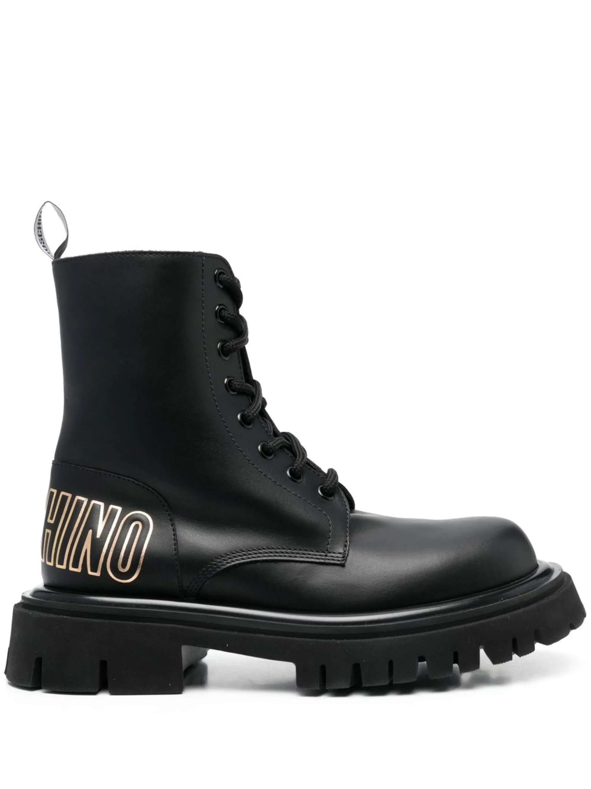 Moschino o1y0225 Logo Ankle Boots in Black Size US 7 / EU 40 - 1 Thumbnail