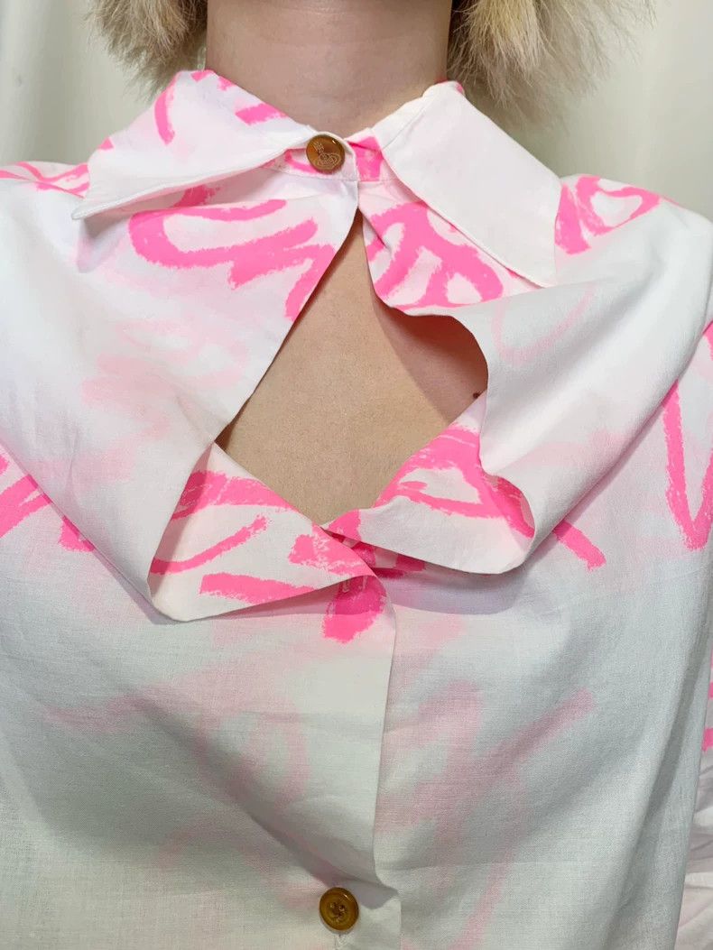 Vivienne Westwood Vivienne Westwood Vintage graffiti openwork deformed shirt Size M / US 6-8 / IT 42-44 - 5 Thumbnail