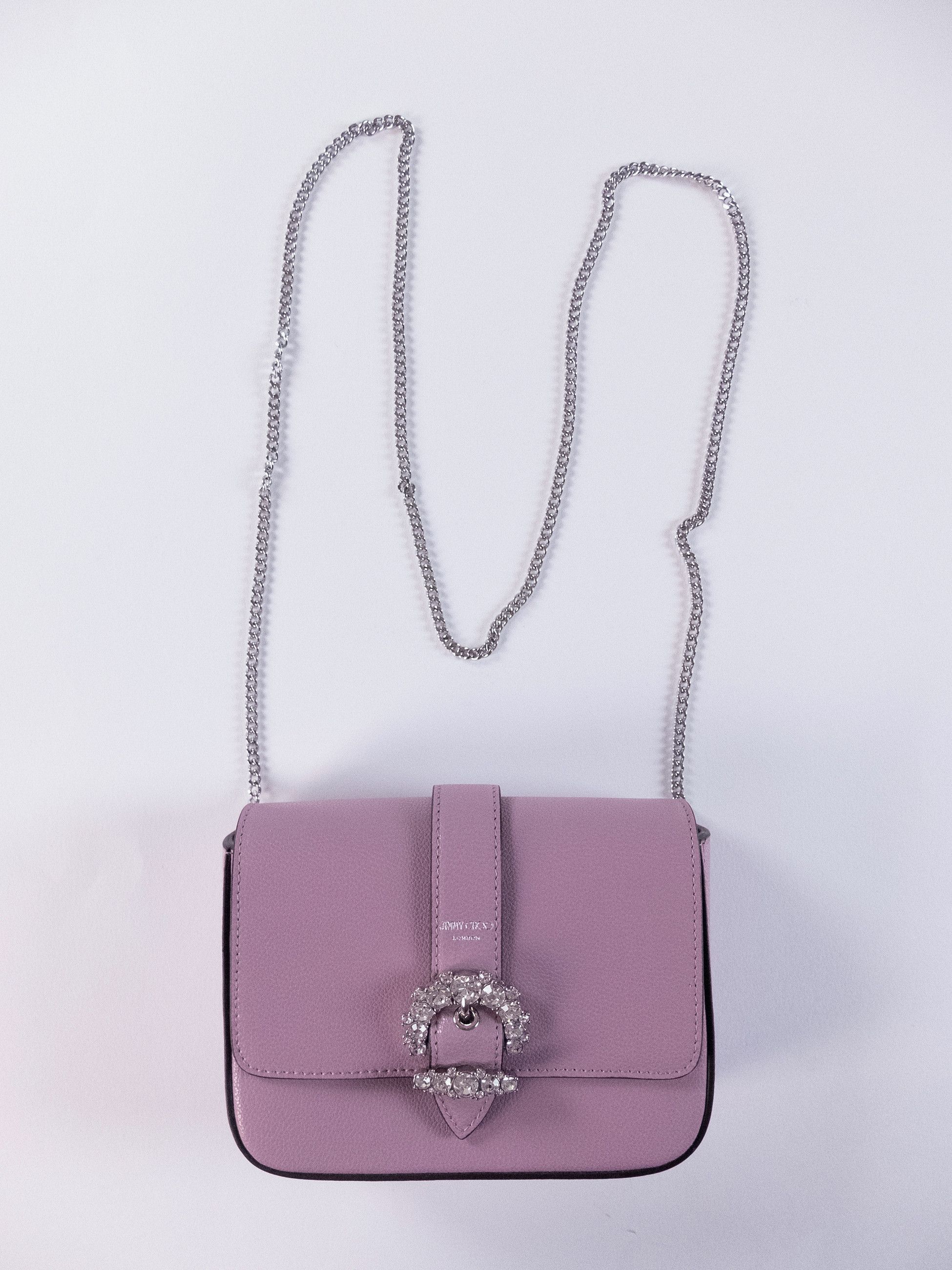 Jimmy Choo JIMMY CHOO Cheri pink purple small crossbody chain strap bag Size ONE SIZE - 1 Thumbnail