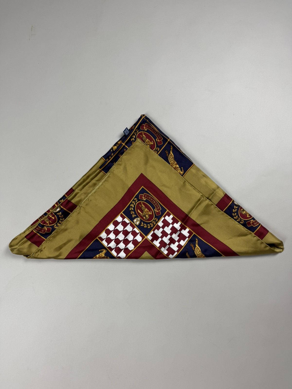 Burberry Burberry’s VTG Silk Multilogo Overprinted Handkerchief Scarf Size ONE SIZE - 9 Thumbnail