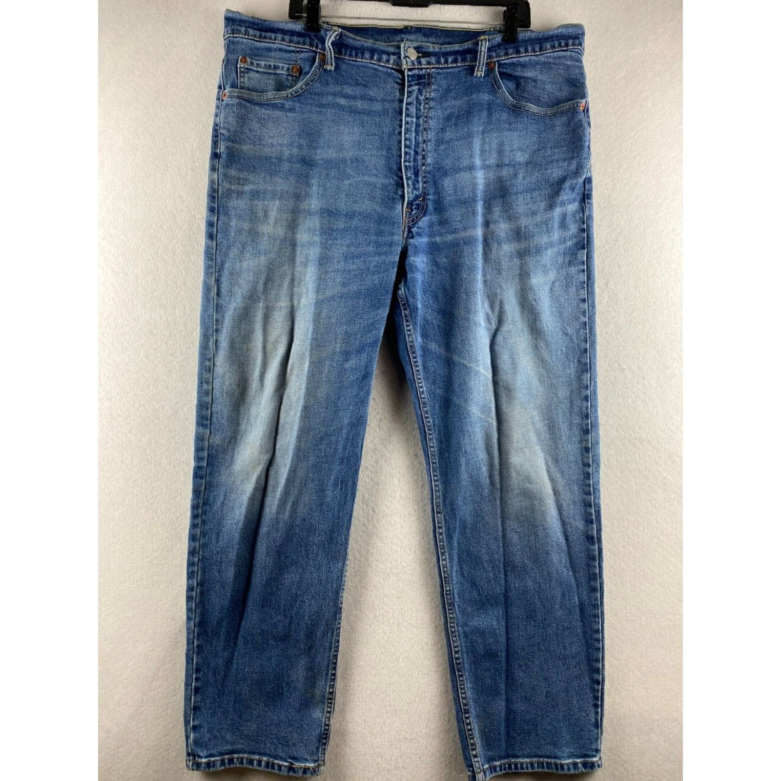 Levi's Levi's Jeans 42 X 32 Blue 550 Relaxed Stretch Distressed Denim Pockets Modern Mens Size US 42 / EU 58 - 2 Thumbnail