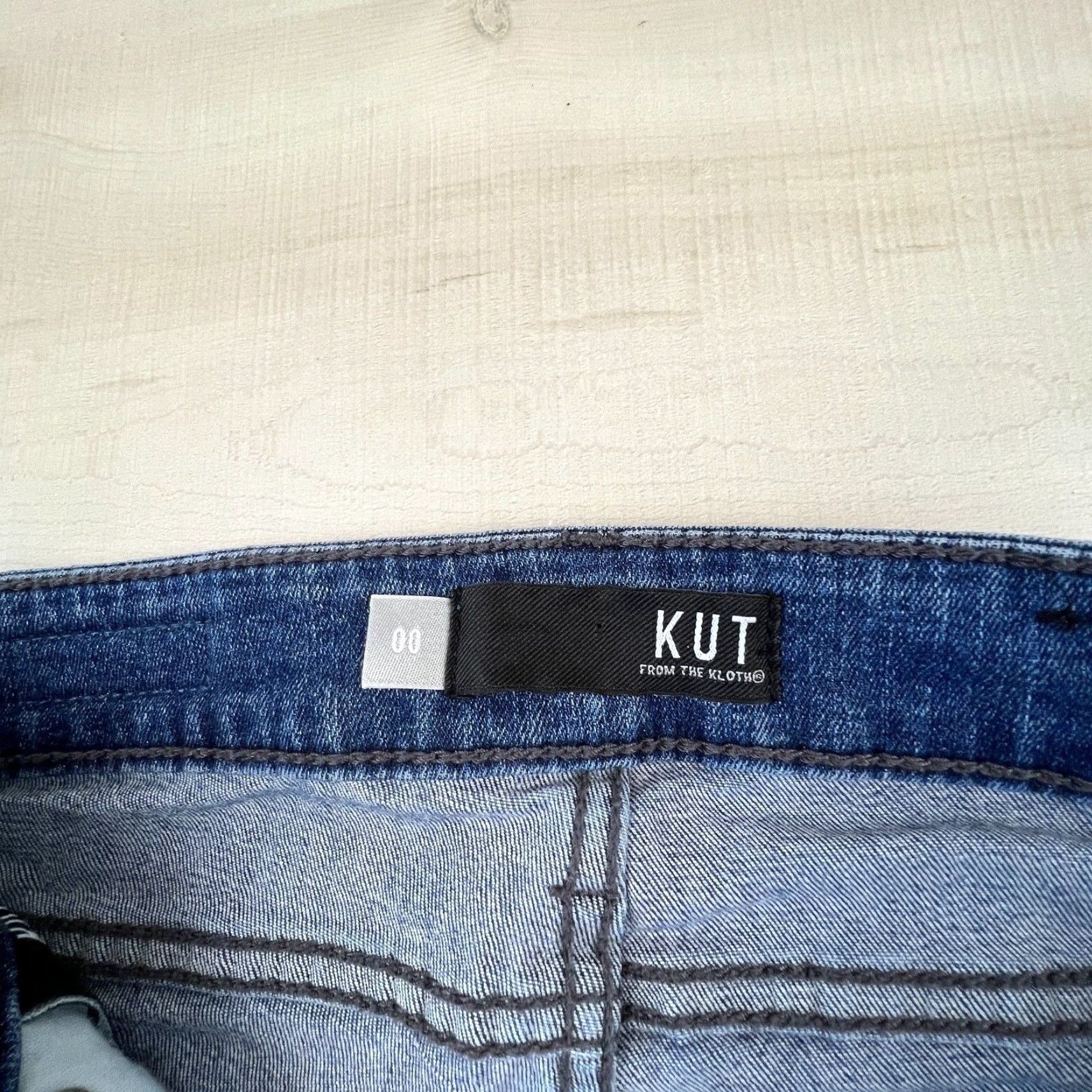 Vintage Kut From The Kloth Distressed Blue Skinny Jeans 00 Womens Size 24" / US 00 / IT 34 - 4 Thumbnail