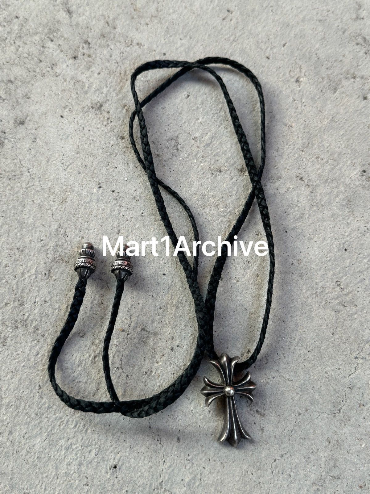 Chrome Hearts Chrome Hearts Leather Cord Cross Necklace Size ONE SIZE - 1 Thumbnail