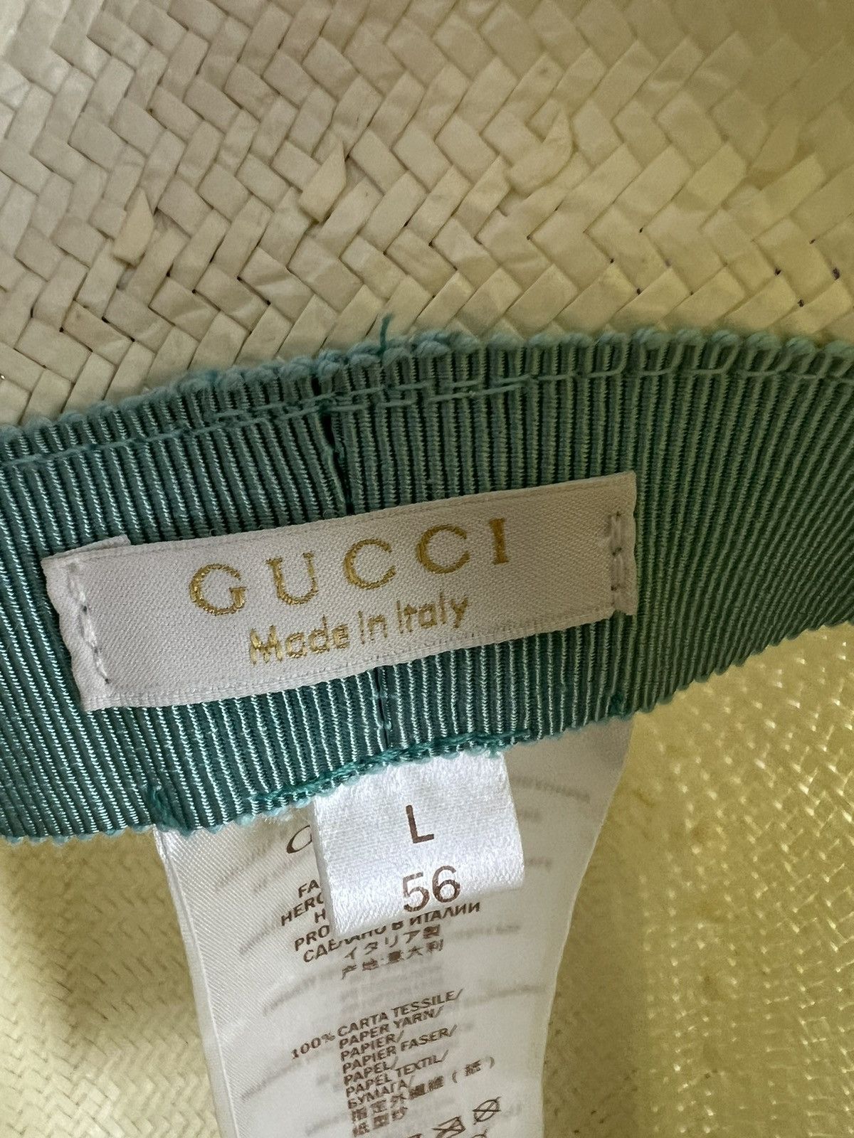 Designer × Gucci Gucci small logo bucket hat L 56cm designer luxury old money Size ONE SIZE - 8 Thumbnail