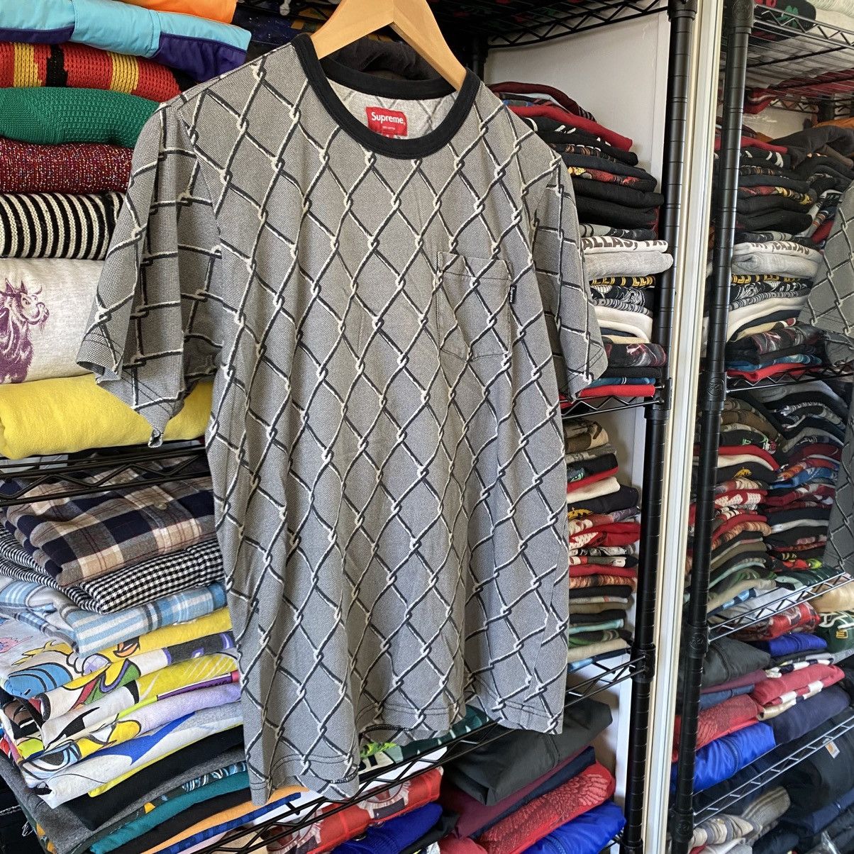 Supreme Supreme Chain Link Pocket T-Shirt Black 2014 Size US S / EU 44-46 / 1 - 4 Thumbnail