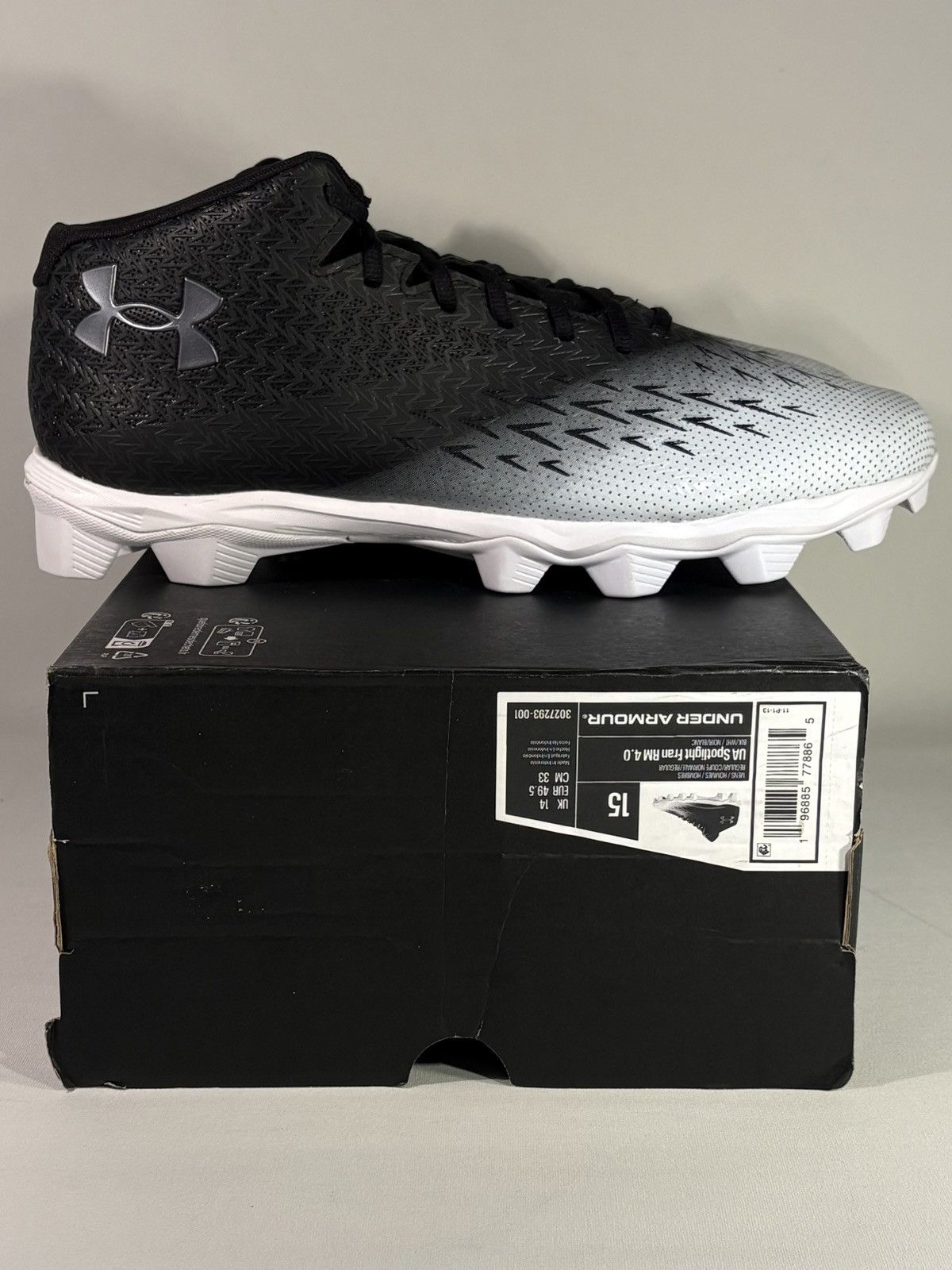 Under Armour Under Armour Spotlight Fran 4 RM Black Silver Men's Sz US 15 Size US 15 / EU 48 - 2 Thumbnail