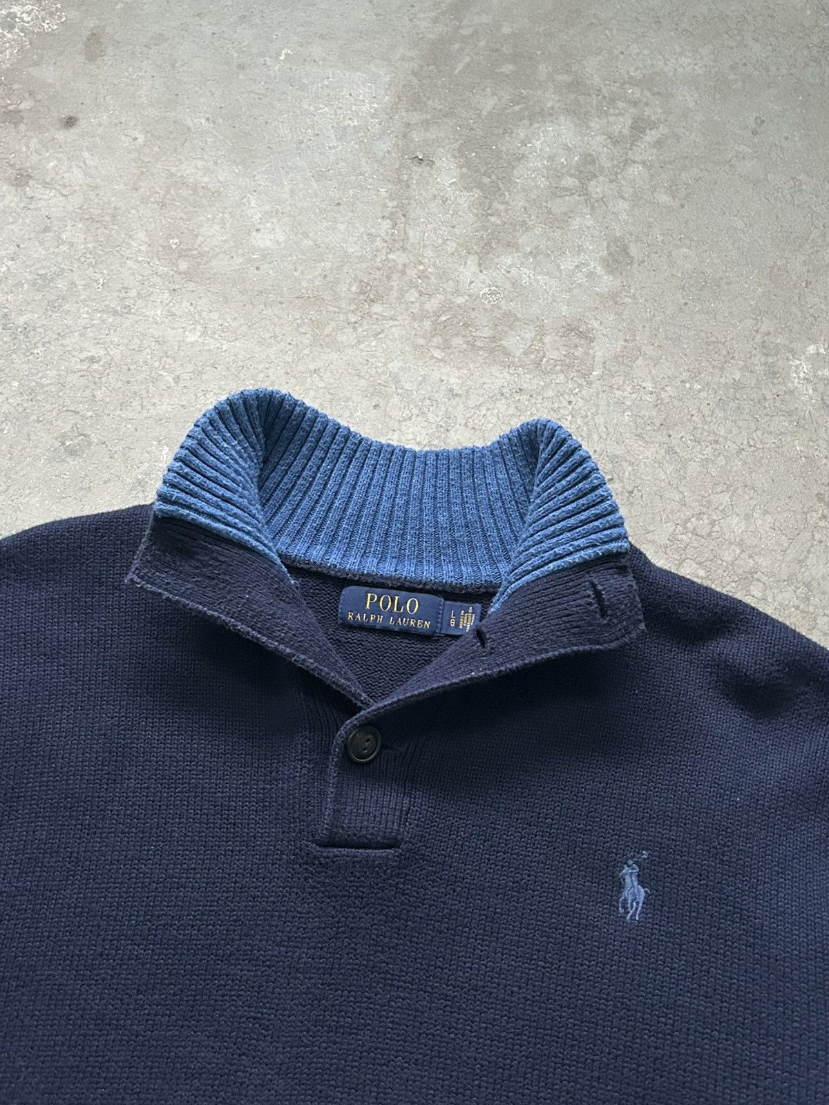 Polo Ralph Lauren Polo RALPH LAUREN sweater cashmere jumper 3/4 navy blue Size US L / EU 52-54 / 3 - 2 Thumbnail