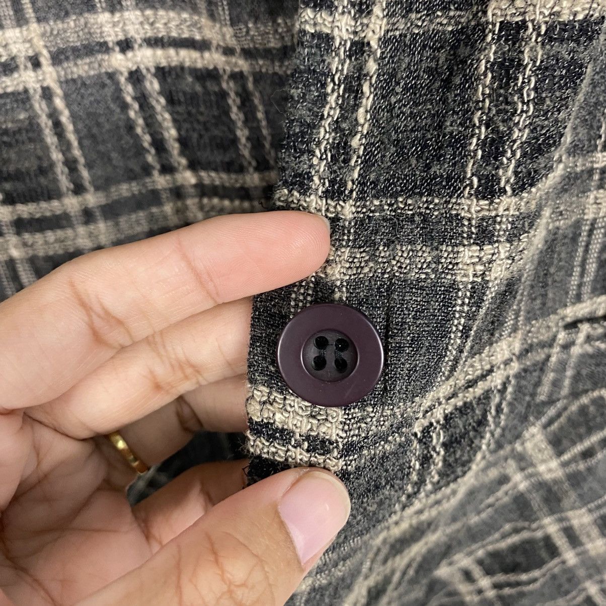 Issey Miyake 📌Vintage Cropped Button Jacket Corsa Tartan Design Check Size US M / EU 48-50 / 2 - 17 Thumbnail