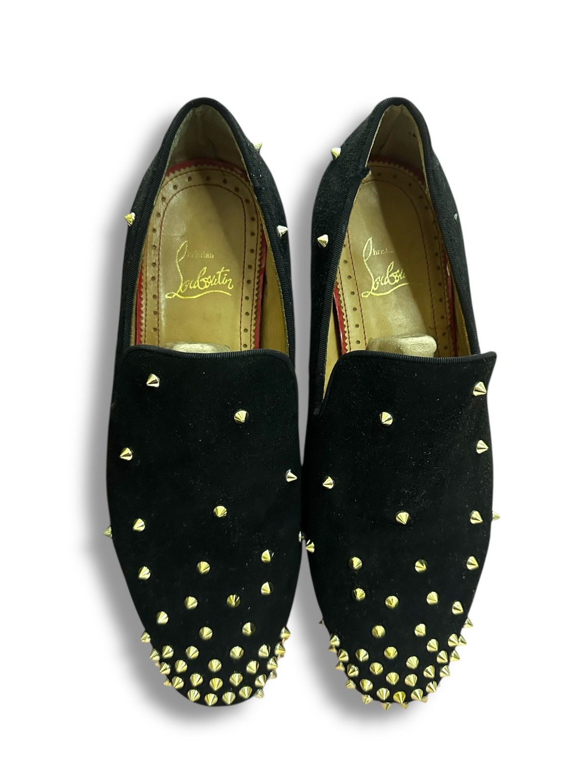 Christian Louboutin Black Suede Christian Louboutin Spikes Slip on Casual Loafer Size US 10 / EU 43 - 11 Thumbnail