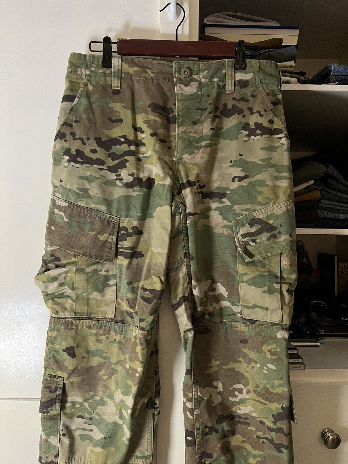 Vintage US Army Military Combat 8 Pocket Cargo Button Up Pants Size US 31 - 2 Thumbnail