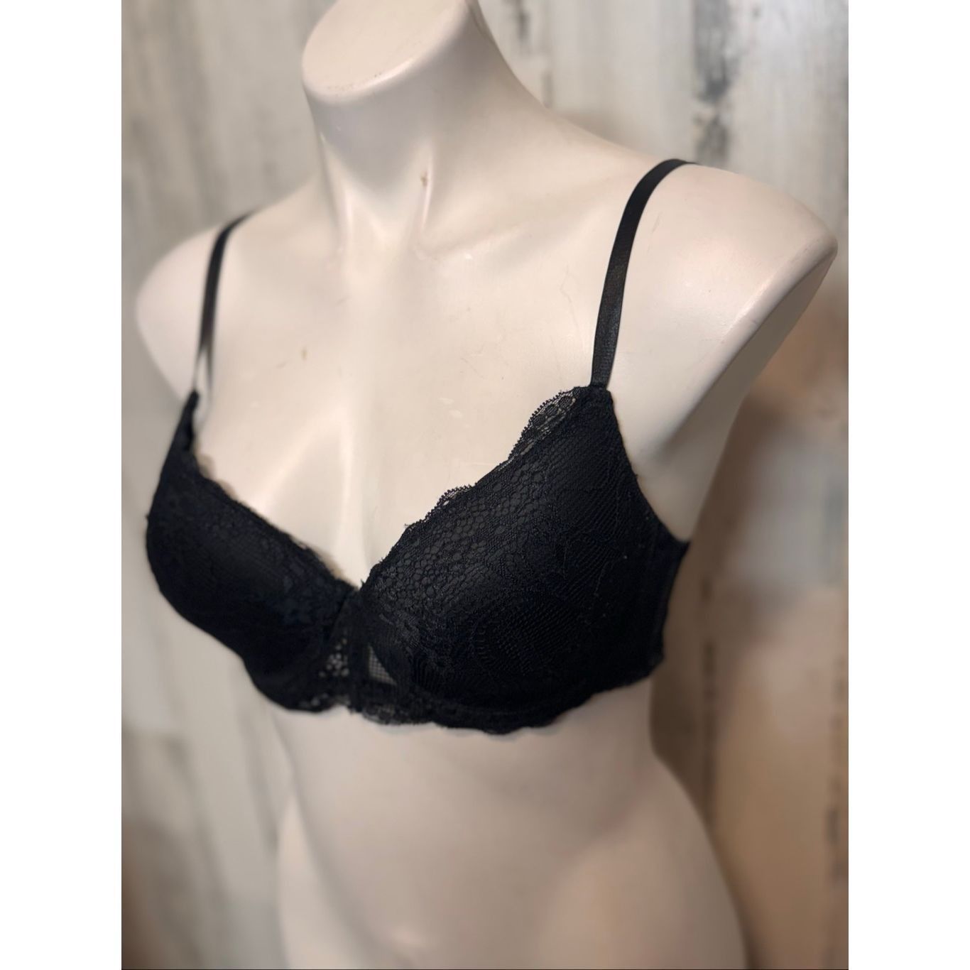 Other Just Be Black Lace Underwire Push-Up Bra – Size 34C Size ONE SIZE - 5 Thumbnail