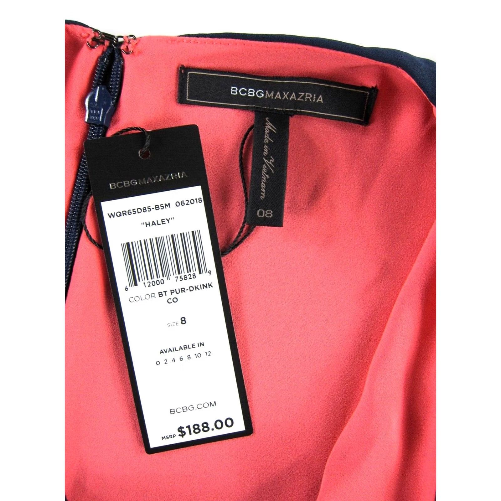 Bcbgmaxazria NWT BCBGMAXAZRIA Haley Blue White Coral Sleeveless Tunic Shift Tank Dress 8 Size M / US 6-8 / IT 42-44 - 4 Thumbnail