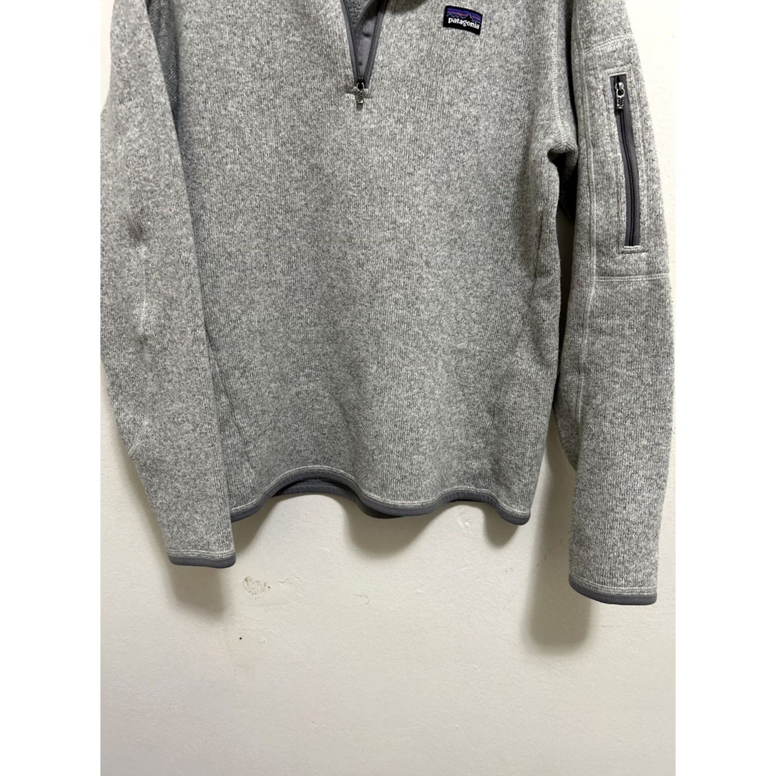 Patagonia Patagonia Better Sweater Womens Medium Gray 1/4 Zip Fleece Pullover Knit 25616 Size M / US 6-8 / IT 42-44 - 3 Thumbnail