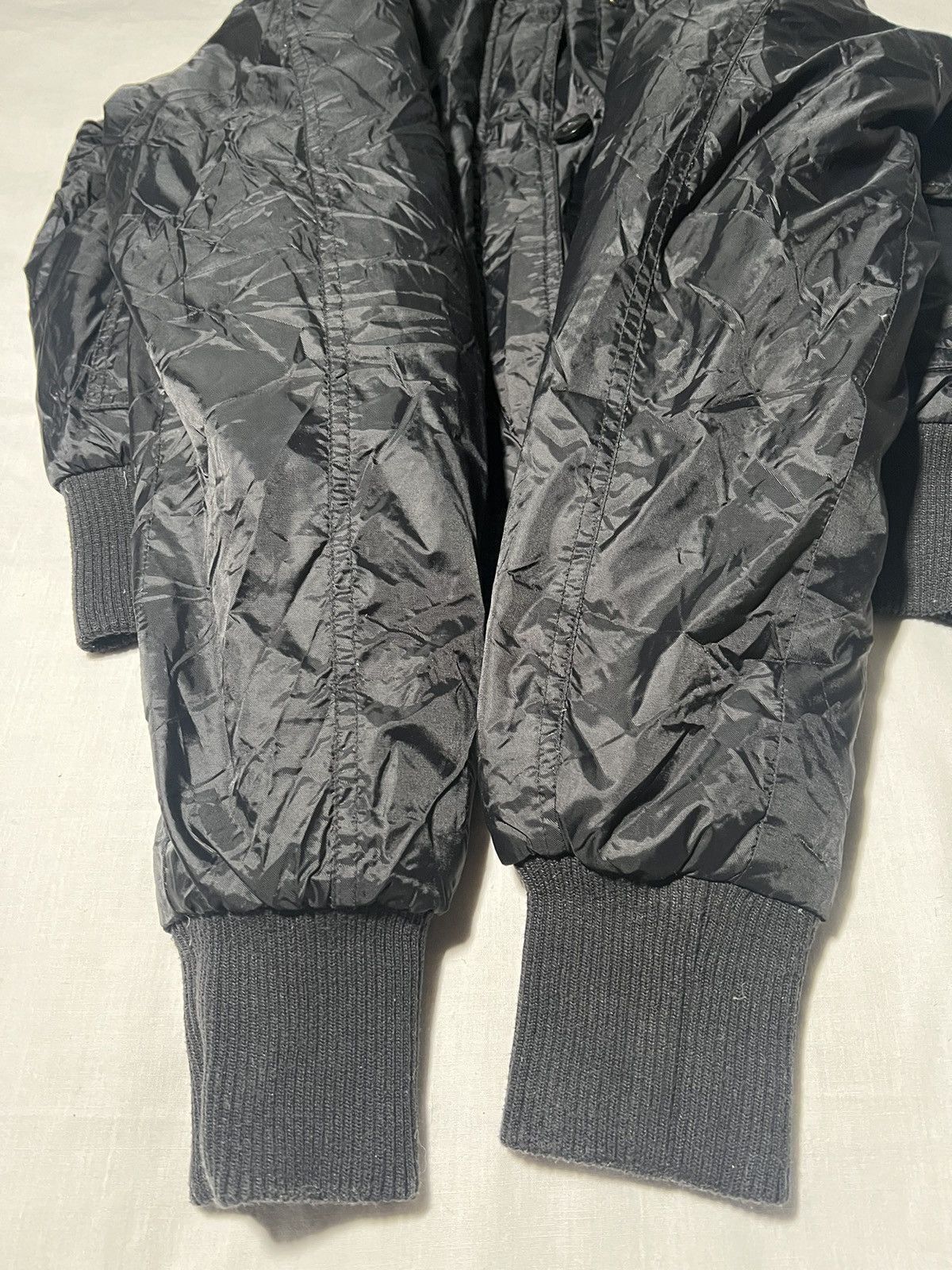 Other Vintage Y2K Yes Or No Black Down Bomber Jacket Avia MA-1 Size S / US 4 / IT 40 - 9 Thumbnail