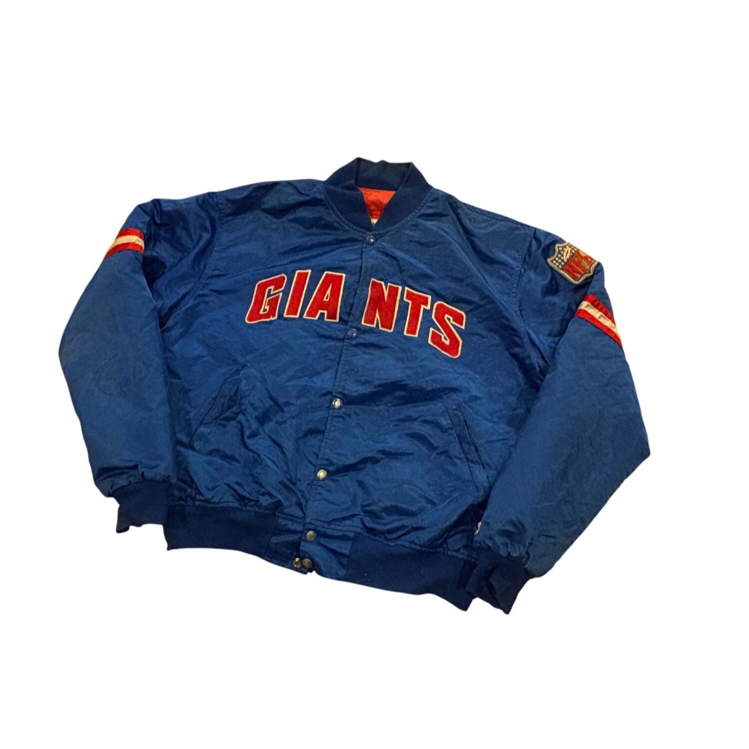 Starter Vintage 80s Starter New York Giants NFL Satin Bomber Jacket Size US XL / EU 56 / 4 - 4 Thumbnail