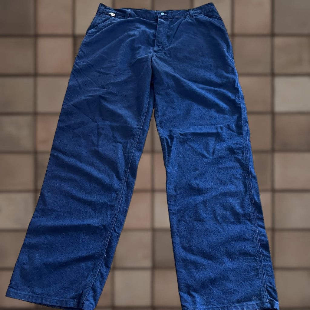 Carhartt VINTAGE Carhartt Cargo Pants Mens 40X34 Blue Flame-Resistant OSHA Rated Workwear Casual Size US 40 / EU 56 - 1 Thumbnail