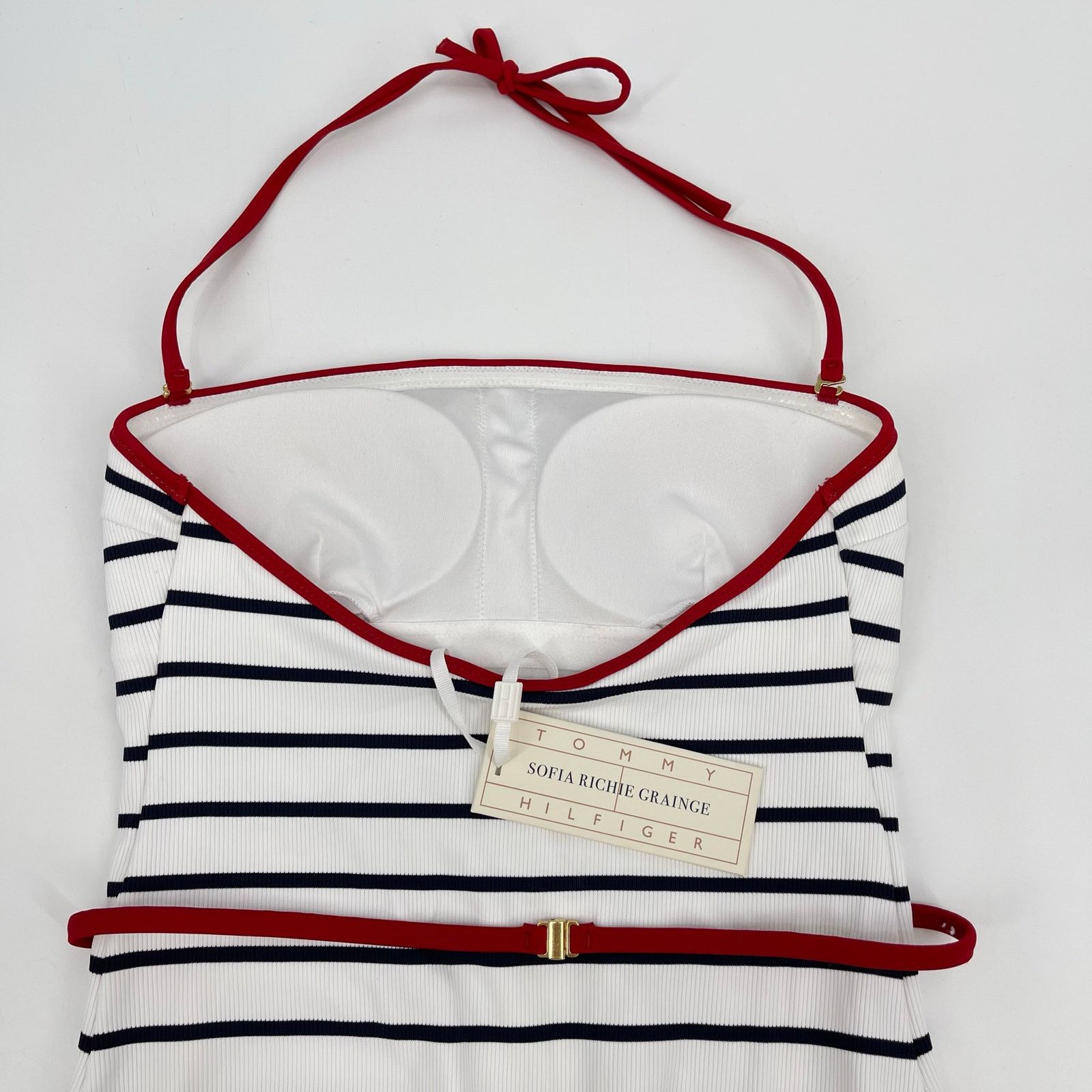Tommy Hilfiger Tommy Hilfiger | NWT Sofia Capsule Stripe Belted Swimsuit Size S / US 4 / IT 40 - 13 Thumbnail