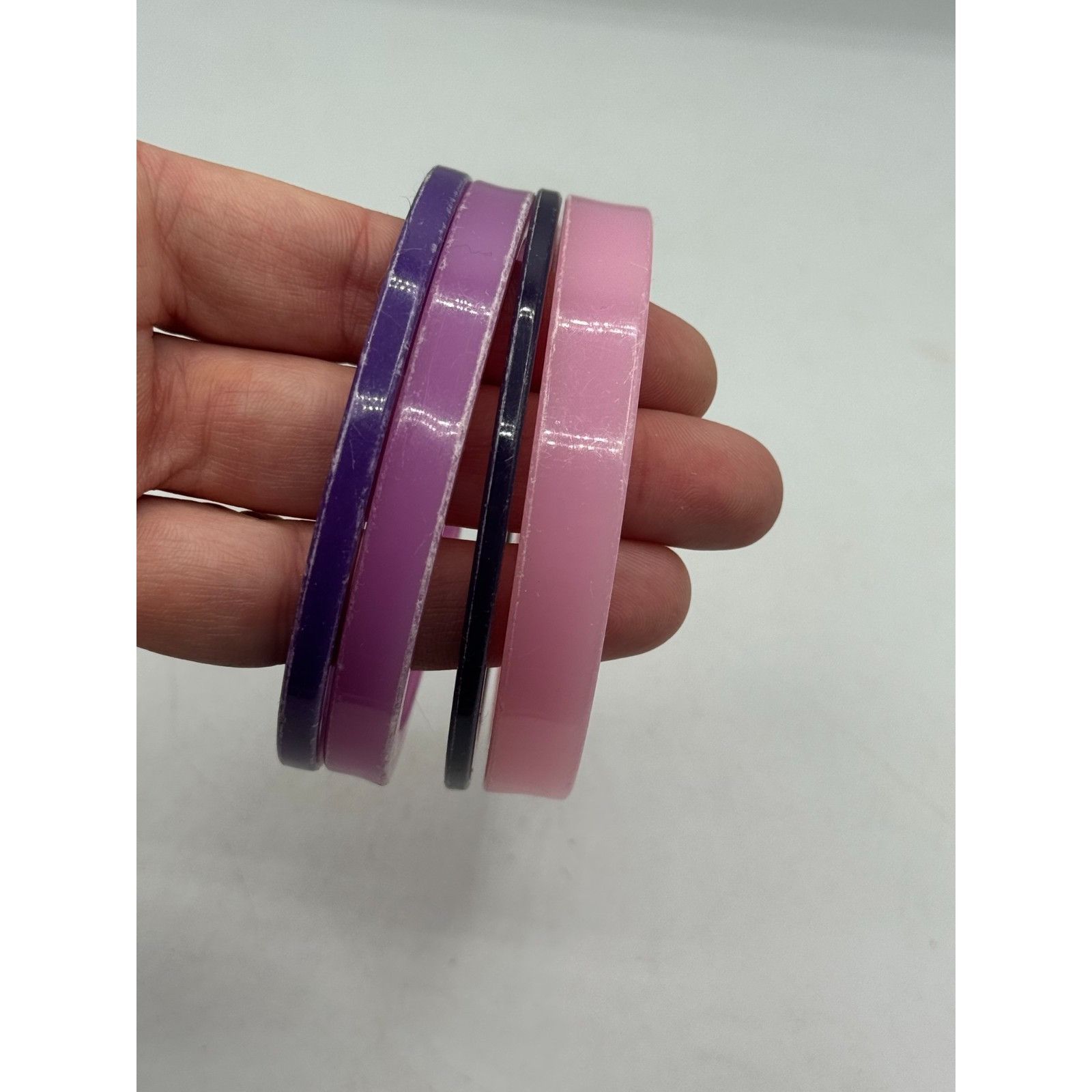 Vintage Vintage plastic bangle set of four bangle bracelets Size ONE SIZE - 3 Thumbnail