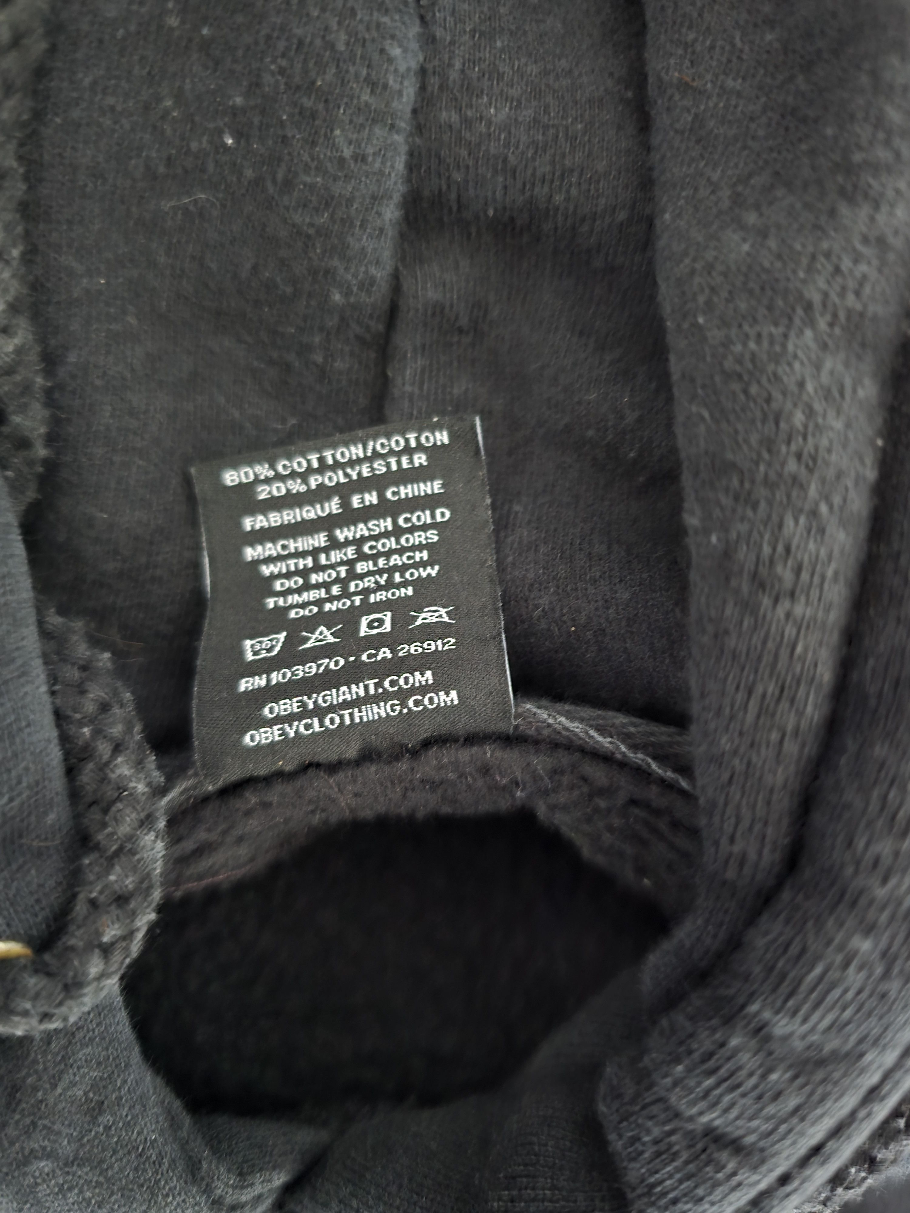Obey Obey Dissent Till The End Hoodie Black Graphic Streetwear Size US S / EU 44-46 / 1 - 5 Thumbnail