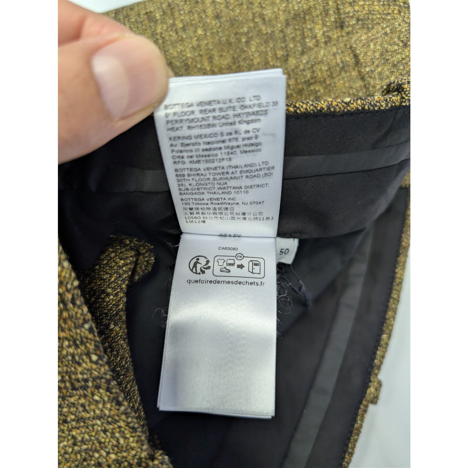 Bottega Veneta o1rshd1 Double Compact Cotton Frise Trousers Pants in Flax Size US 34 / EU 50 - 20 Thumbnail