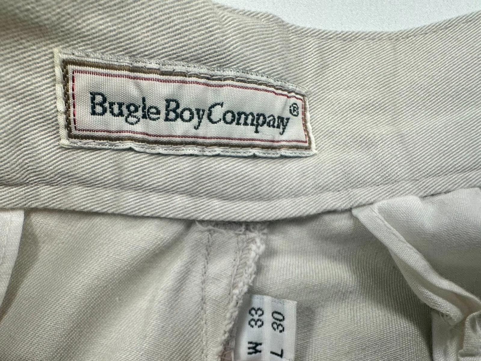 Bugle Boy Bugle Boy Tapered Front 100% Cotton Chinos Khaki Mens 33/34 Size US 33 - 6 Thumbnail