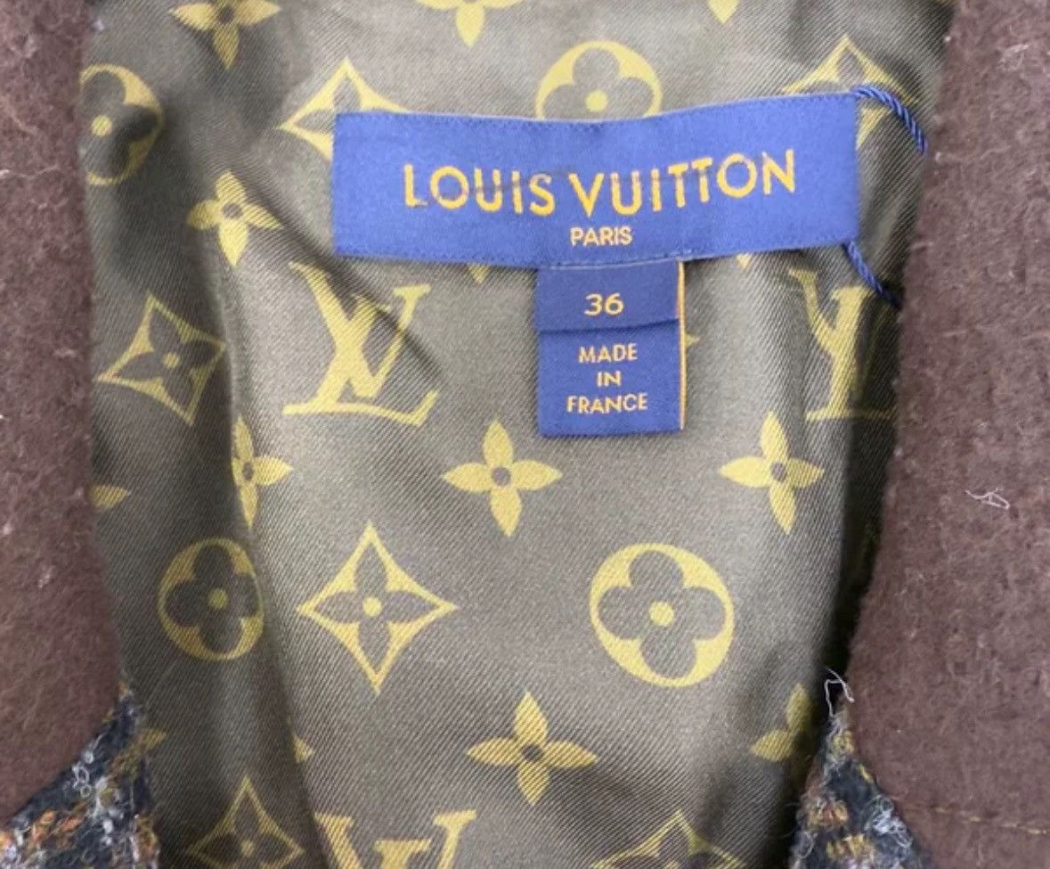 Louis Vuitton Louis Vuitton Coffee grey plaid lapel suit sheepwool coat Size US S / EU 44-46 / 1 - 6 Thumbnail