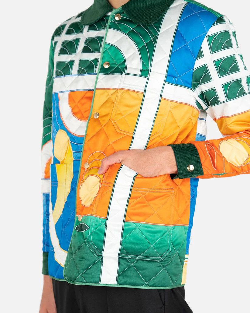 Casablanca o1mle0326 Printed Quilted Hunting Jacket Reve De Tennis Size US M / EU 48-50 / 2 - 5 Thumbnail