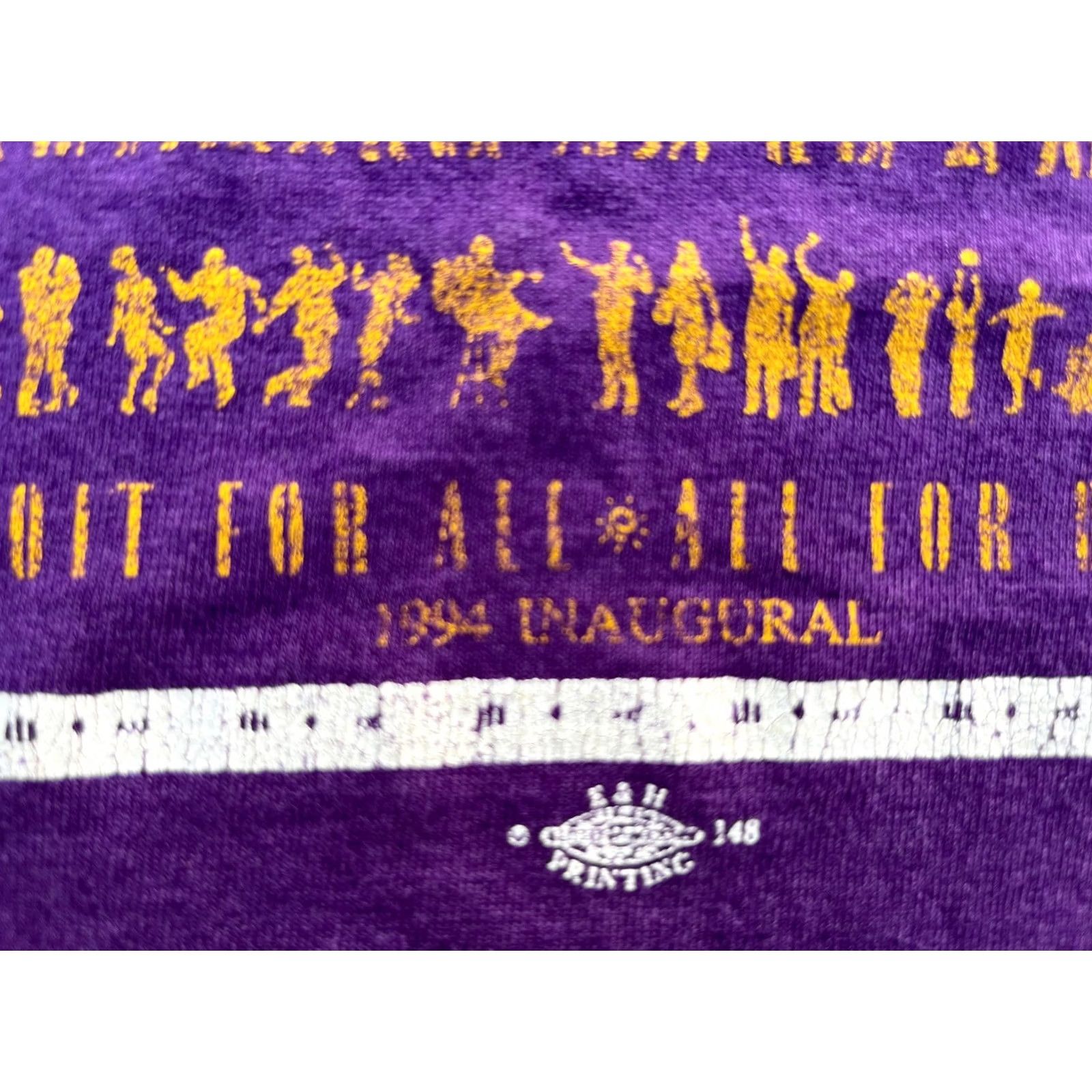 Fruit Of The Loom VINTAGE Detroit For All, All For Detroit T-Shirt 2XL Purple Unisex Adults 1994 90s Fruit of the Loom Shirt Mens Womens Boys Girls Size US XXL / EU 58 / 5 - 4 Thumbnail