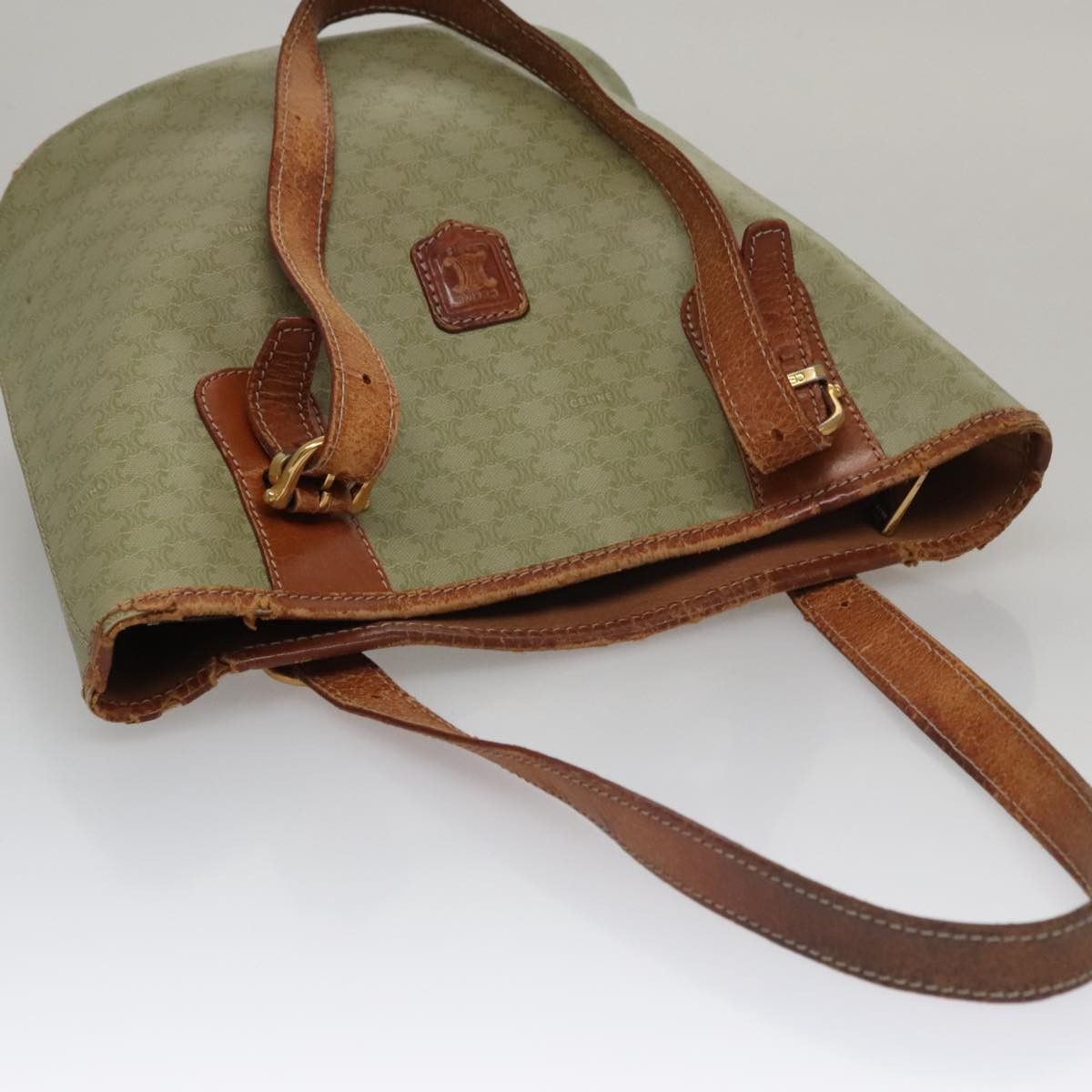 Celine CELINE Macadam Canvas Tote Bag Beige Size ONE SIZE - 6 Thumbnail