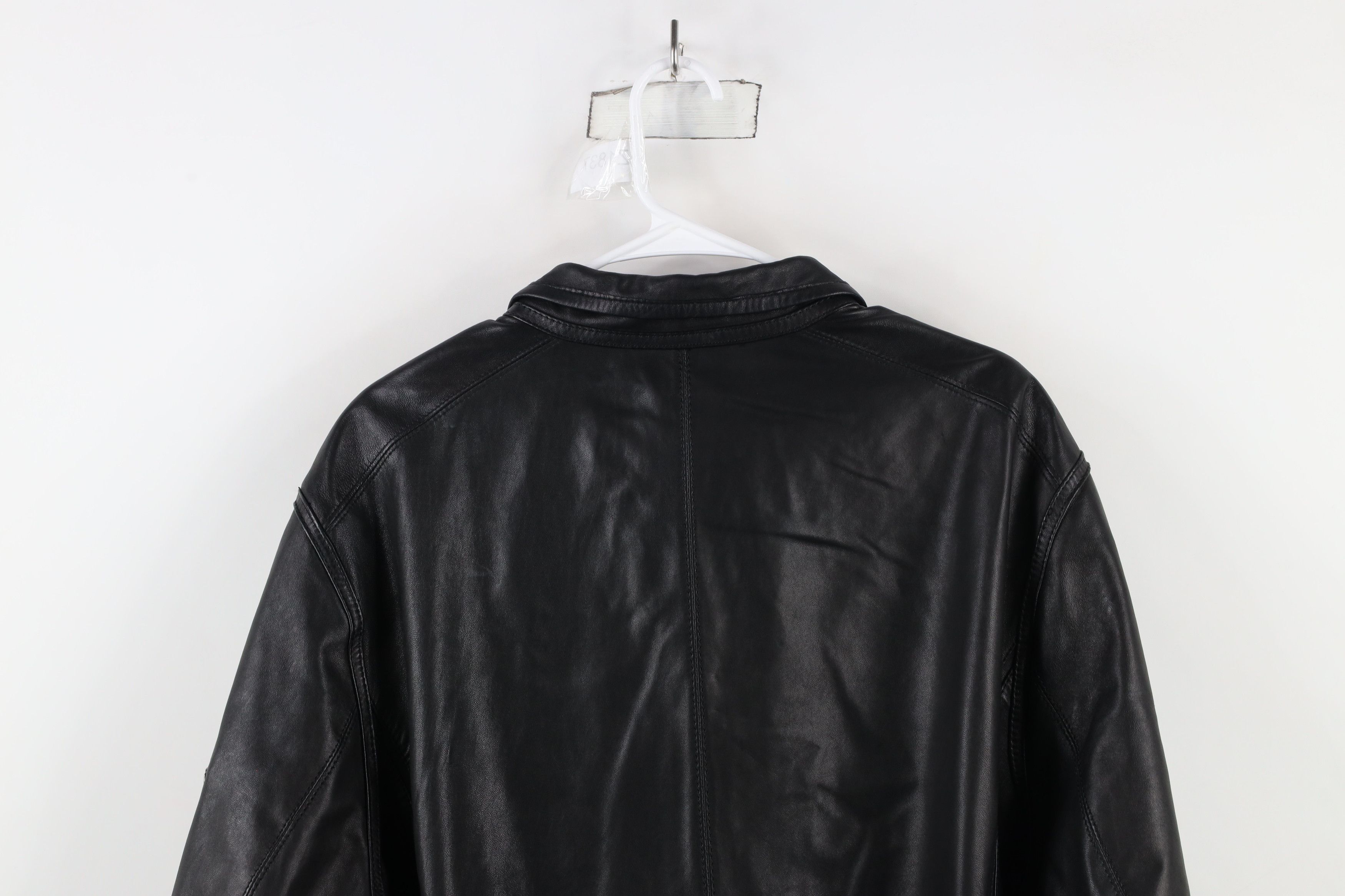 Vintage Vintage 90s Streetwear Soft Lambskin Leather Jacket Black Size US XXL / EU 58 / 5 - 13 Thumbnail