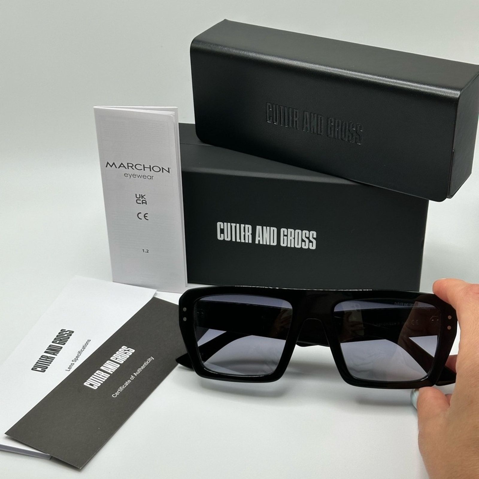 Cutler and Gross NEW CUTLER AND GROSS CGSN1375 001 Black Grey Gradient Unisex Size ONE SIZE - 9 Thumbnail