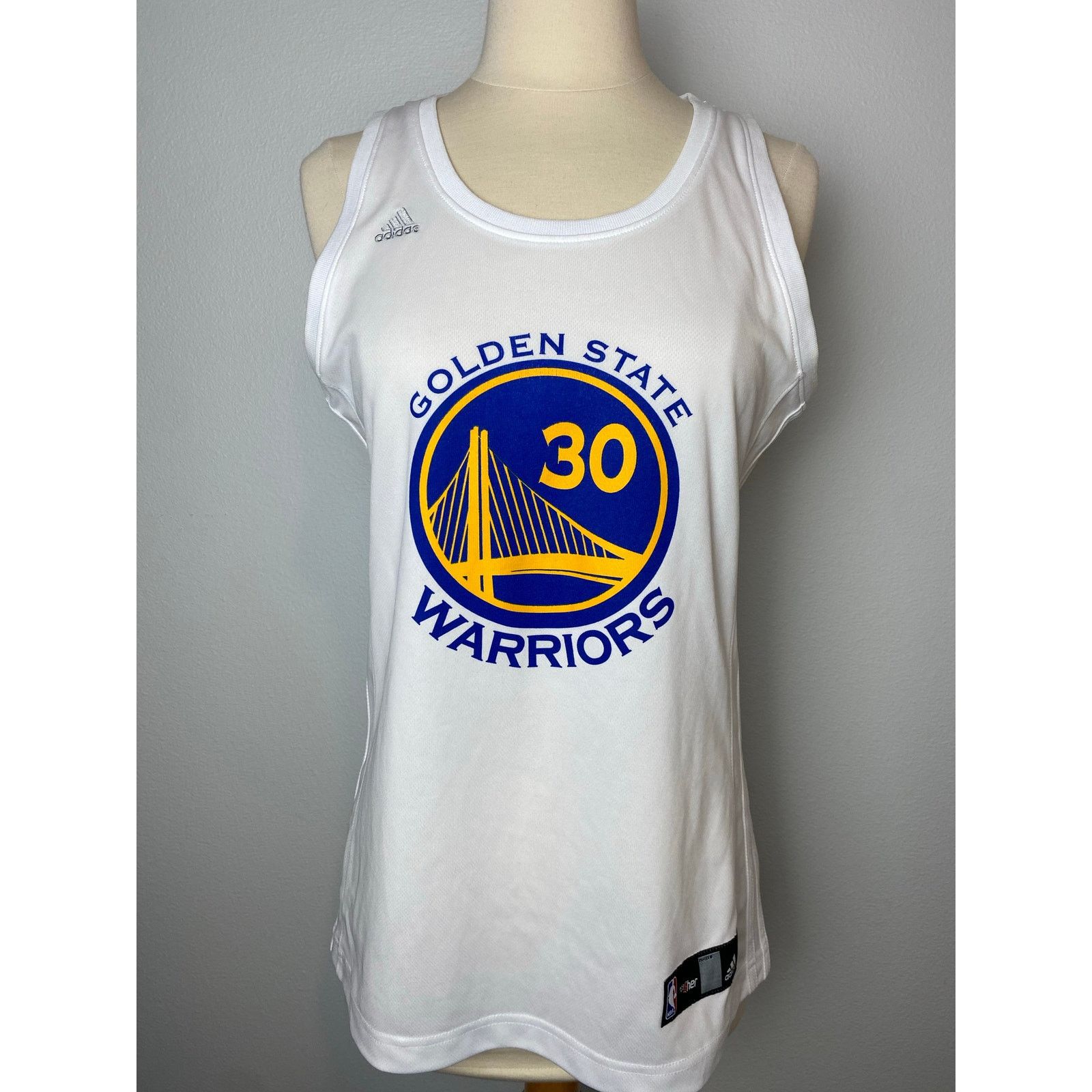 Adidas NWT Steph Curry Golden State Warriors 2015 Womens M ersey Size M / US 6-8 / IT 42-44 - 1 Thumbnail