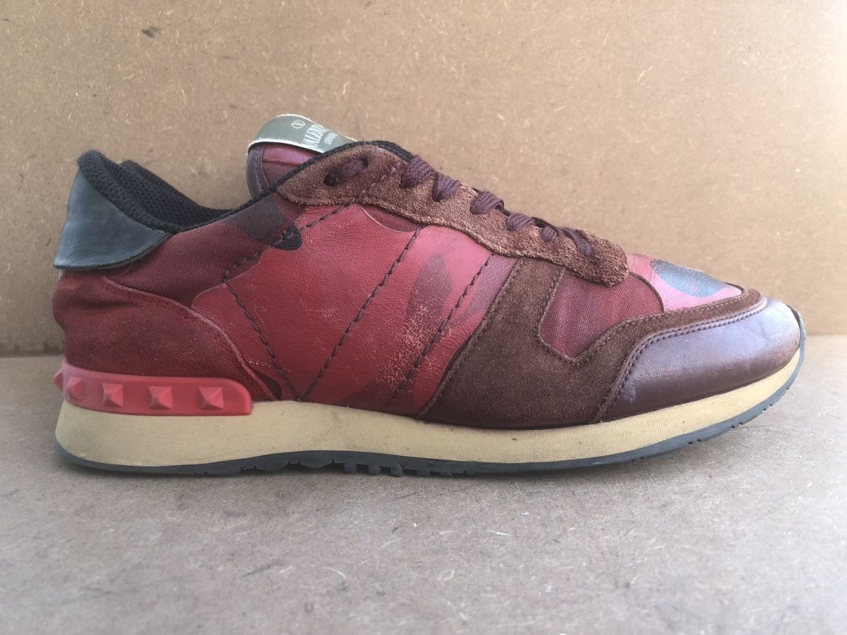 Designer × Valentino Valentino Garavani Red Leather Men’s Sneakers Size 41 Size US 9.5 / IT 39.5 - 3 Thumbnail