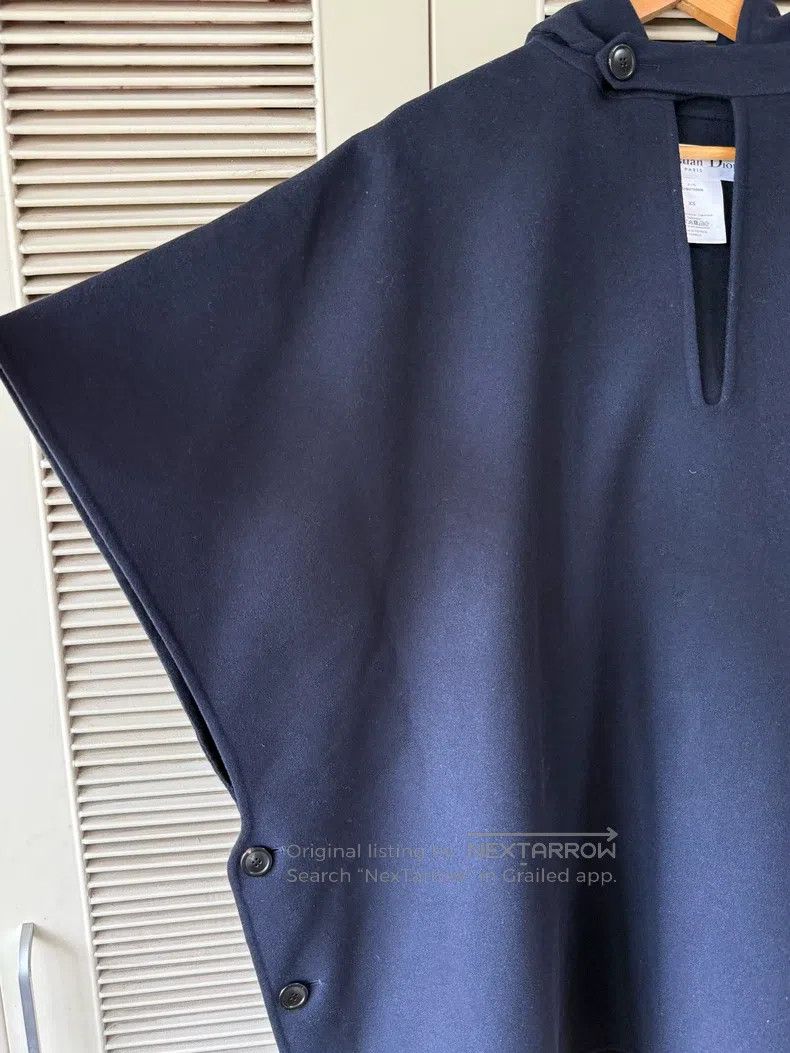 Dior Dior Dark blue cashmere cloak coat Size XS / US 0-2 / IT 36-38 - 4 Thumbnail