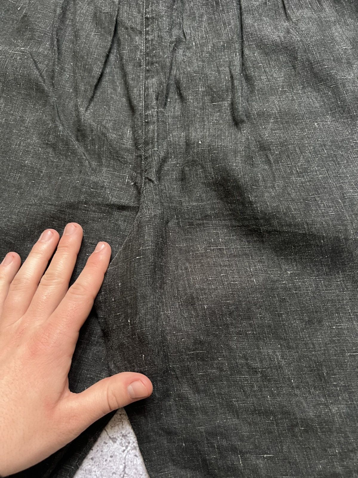 Japanese Brand × OSKA Oska Baggy Linen Pants Trousers Gray Size 26" / US 2 / IT 38 - 6 Thumbnail