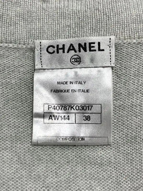 Chanel Chanel Light Gray Cotton Cardigan for Women . Size S / US 4 / IT 40 - 5 Thumbnail
