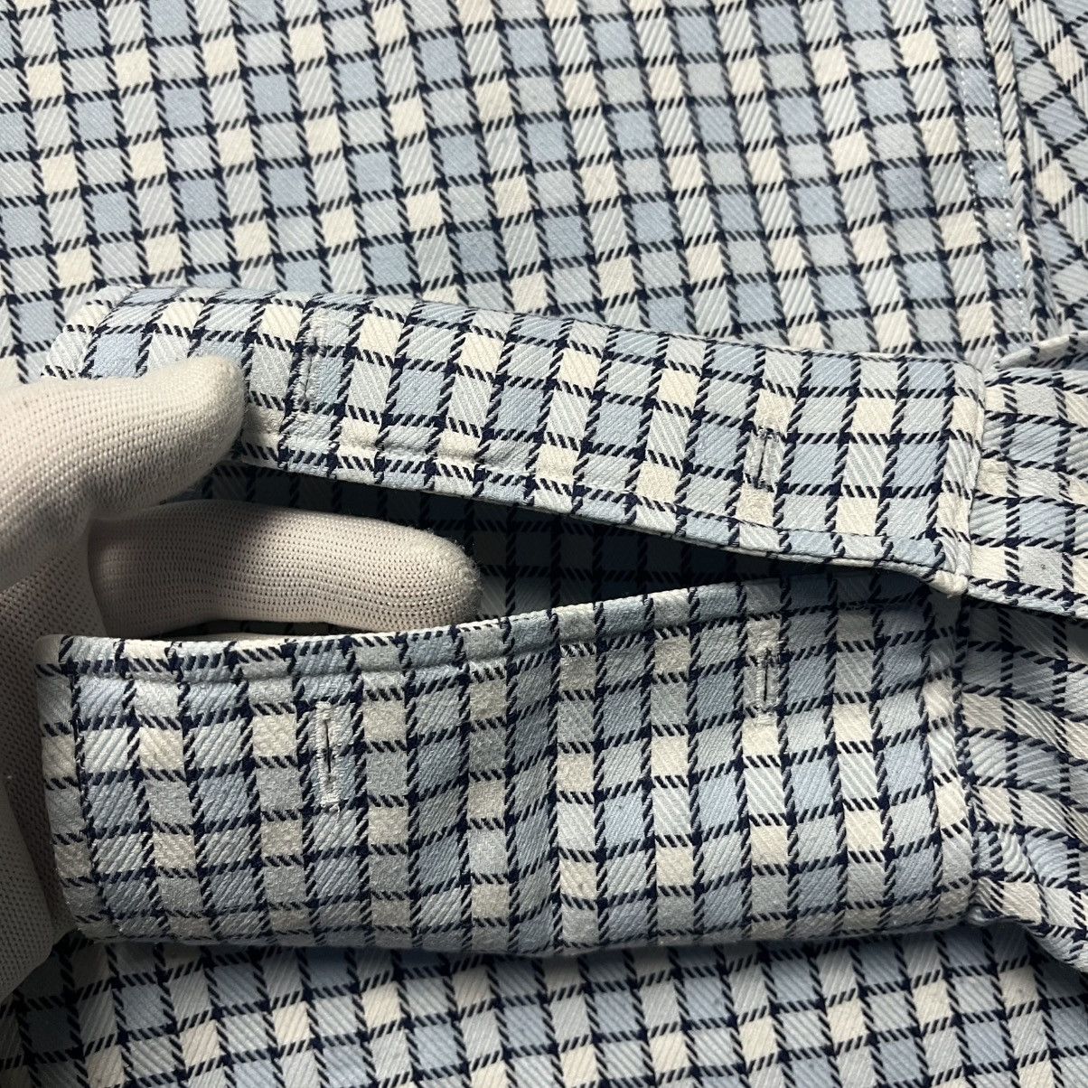Yves Saint Laurent Yves Saint Laurent Checkered Shirt Button Up Long Sleeve Size US M / EU 48-50 / 2 - 6 Thumbnail