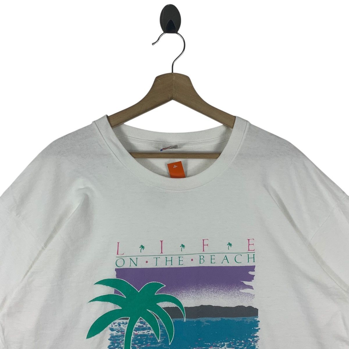 Vintage Vintage 90s LIFE on THE BEACH hawaii big logo Surfing tee Size US XL / EU 56 / 4 - 2 Thumbnail