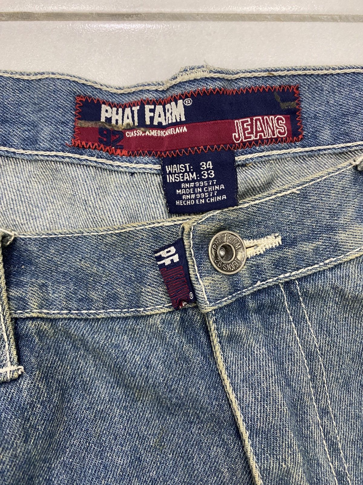 Phat Farm Y2k Phat Farm baggy spellout denim pants Size US 36 / EU 52 - 9 Thumbnail