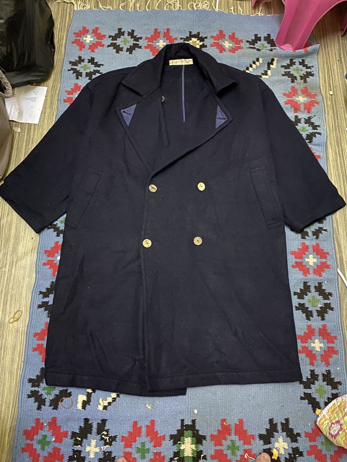 Issey Miyake ESSENTIAL 80s/90s ISSEY SPORT AVANT GARDE OVERSIZED COAT Size US L / EU 52-54 / 3 - 2 Thumbnail