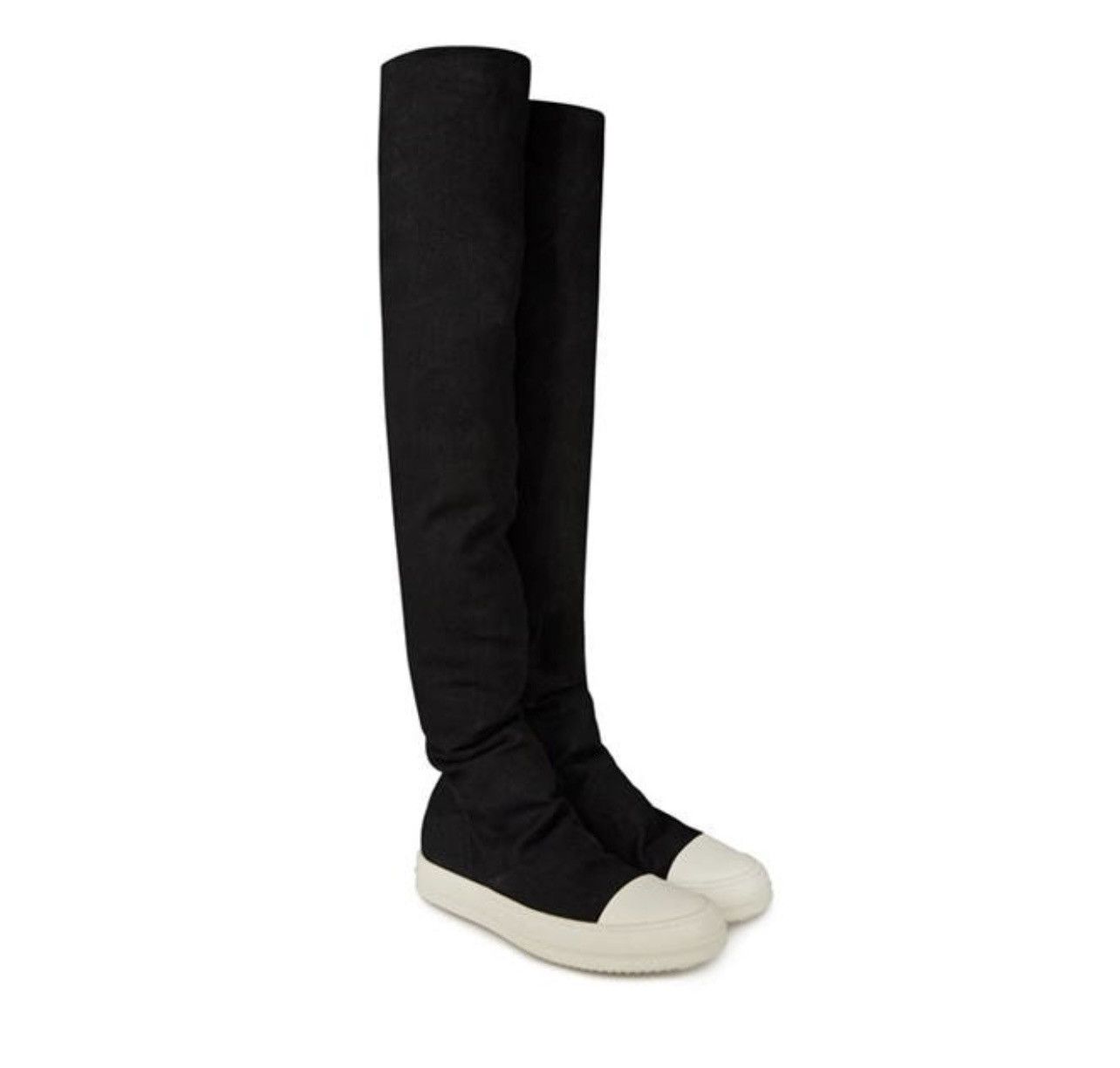 Rick Owens Drkshdw KNEE HIGH SOCK BOOTS Size US 8 / IT 38 - 2 Thumbnail