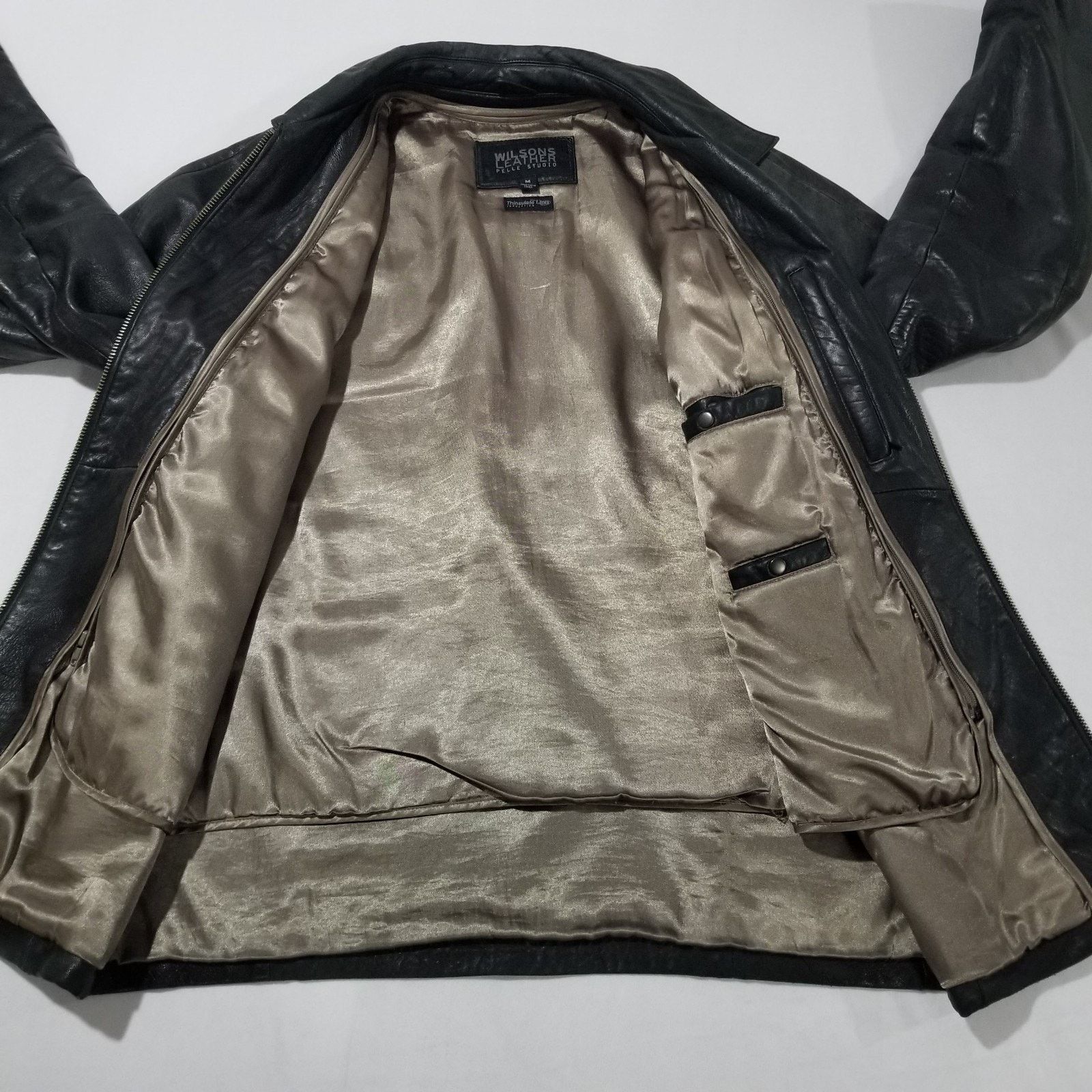 Wilsons Leather VTG WILSONS LEATHER JACKET Mens Medium Black Pelle Studio Size US M / EU 48-50 / 2 - 4 Thumbnail