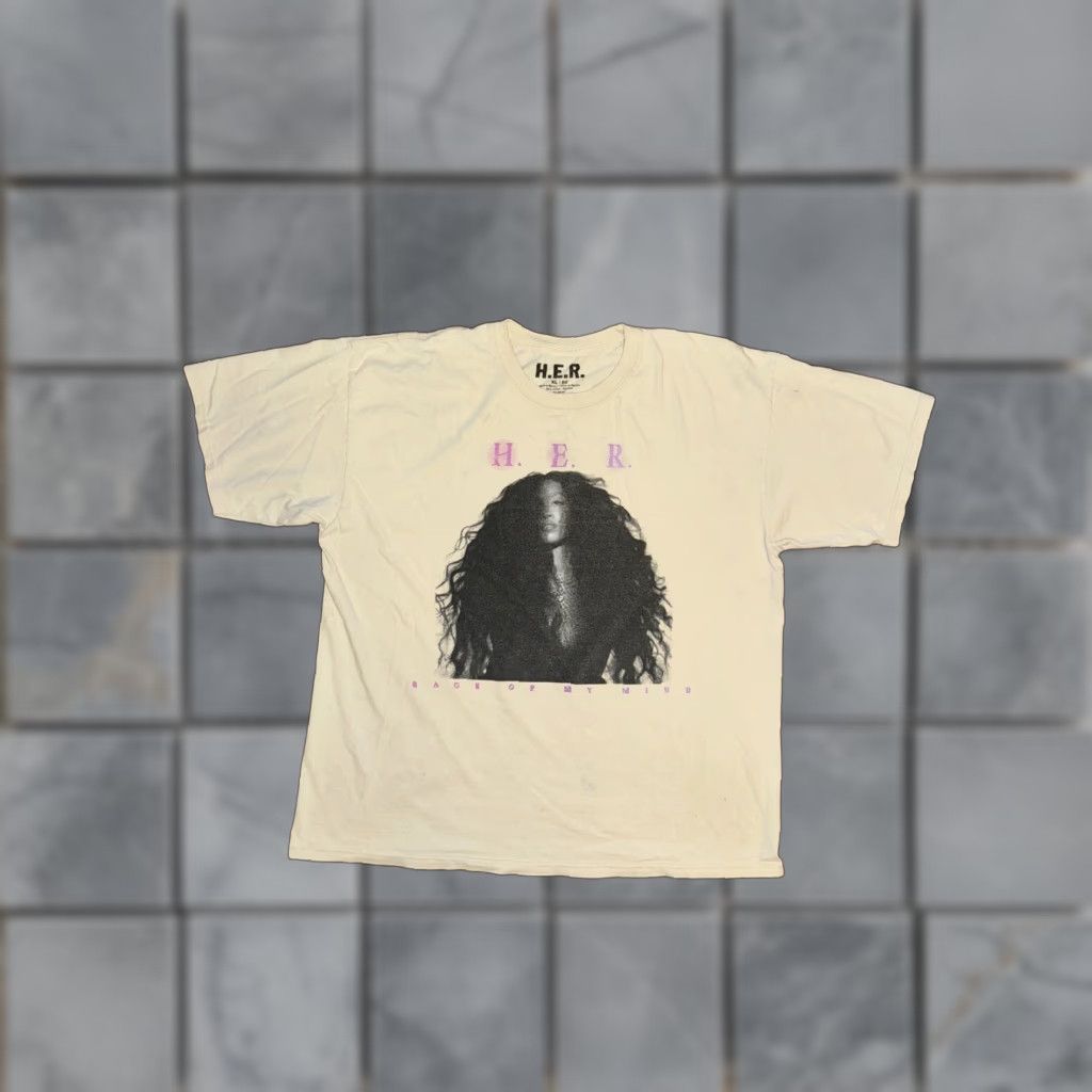 Vintage H.E.R. Back Of My Mind T-Shirt Tan XL Mens 22x27 Brown Unbranded Shirt Size US XL / EU 56 / 4 - 1 Thumbnail